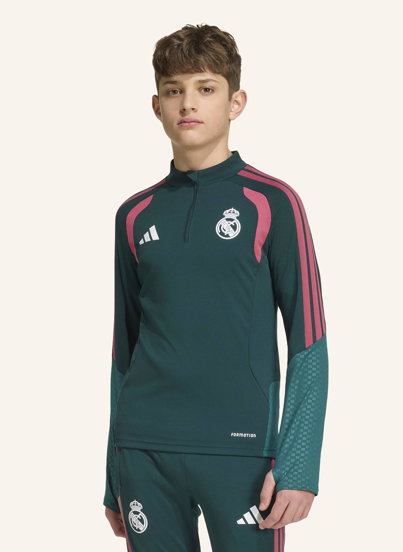 adidas REAL MADRID 26/27 TIRO26 COMPETITION KIDS TRAININGSOBERTEIL: GRÜN/ ROSA