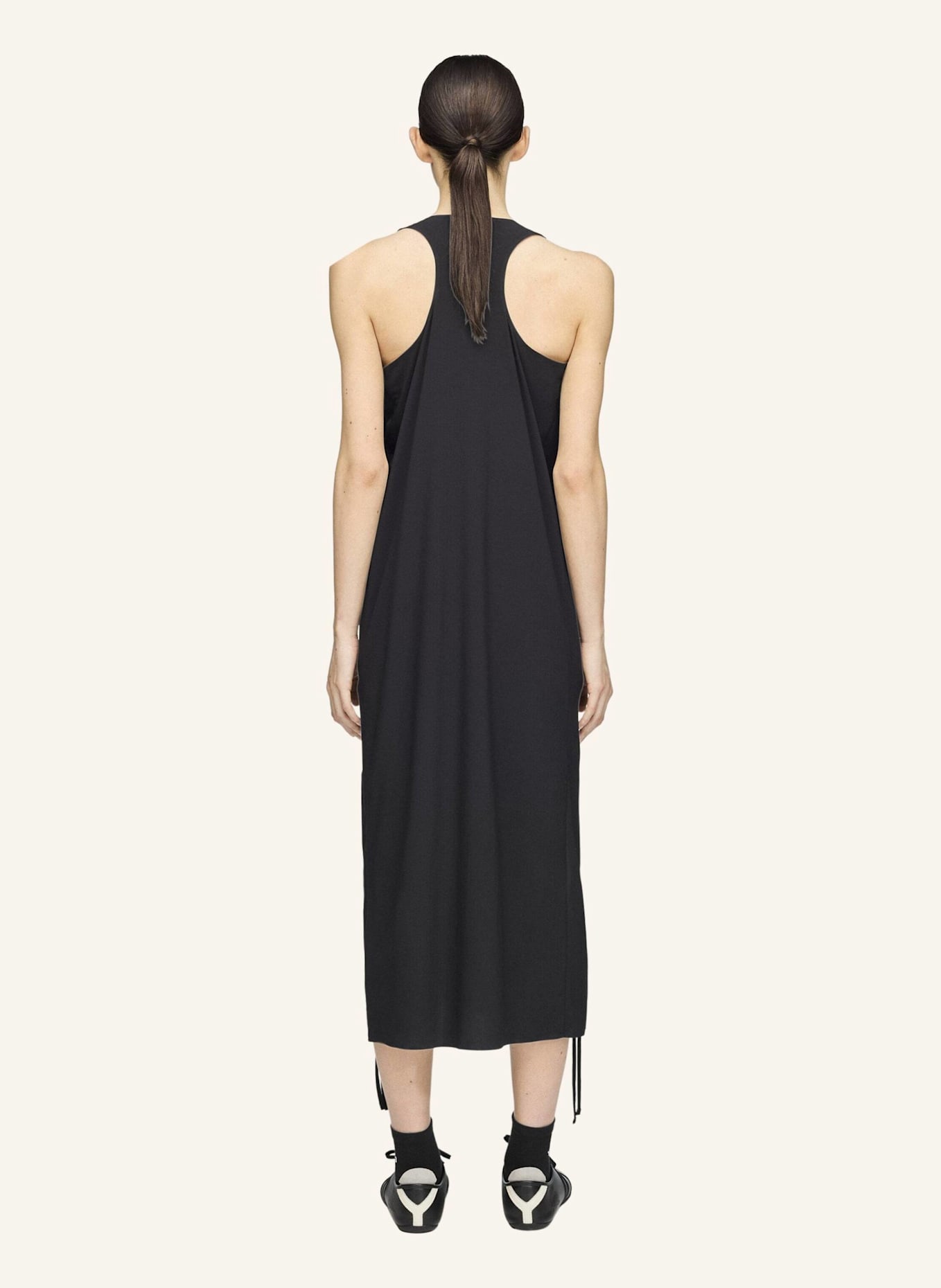 Y-3 Y-3 RACER CINCH KLEID: SCHWARZ