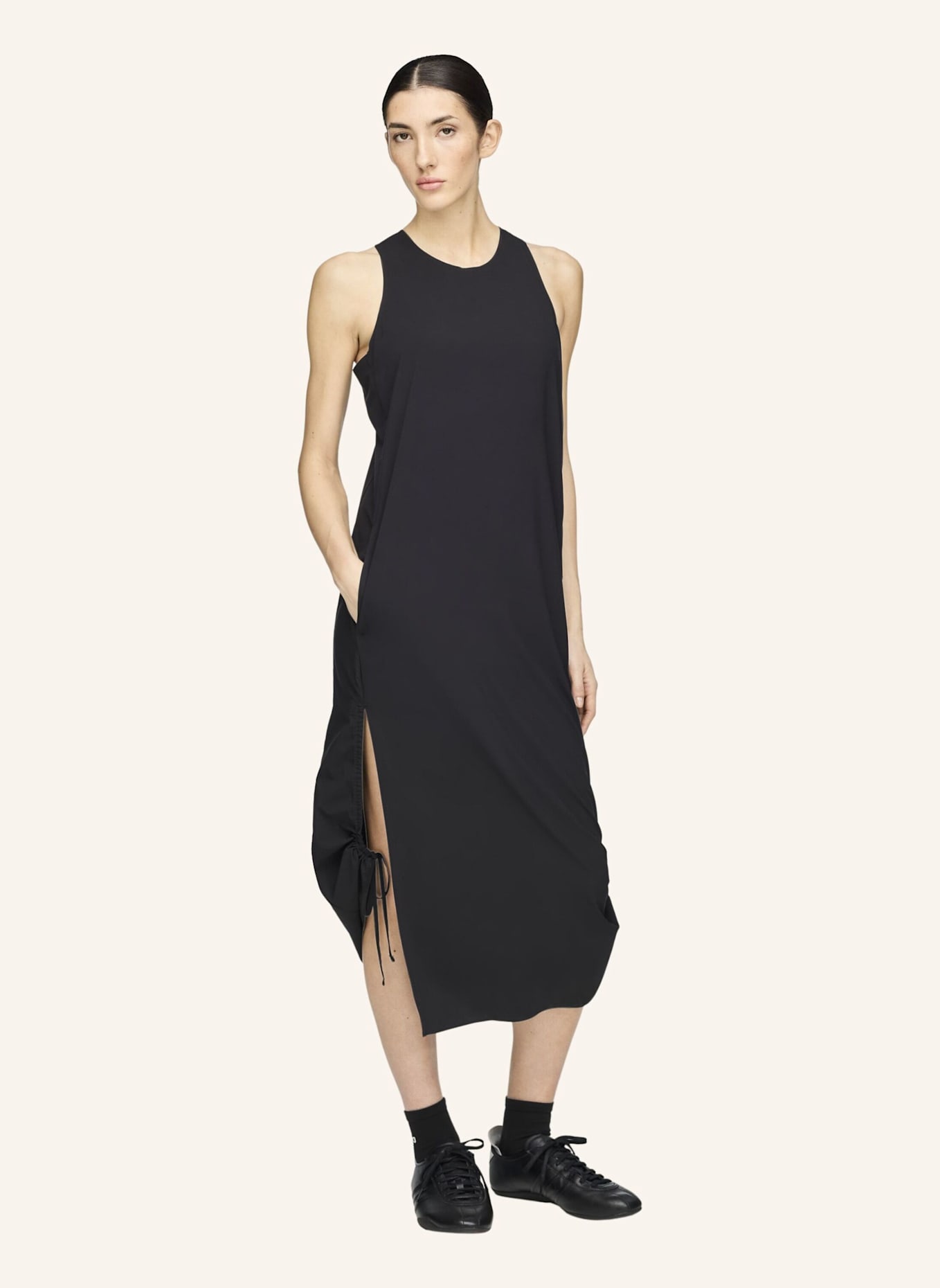 Y-3 Y-3 RACER CINCH KLEID: SCHWARZ