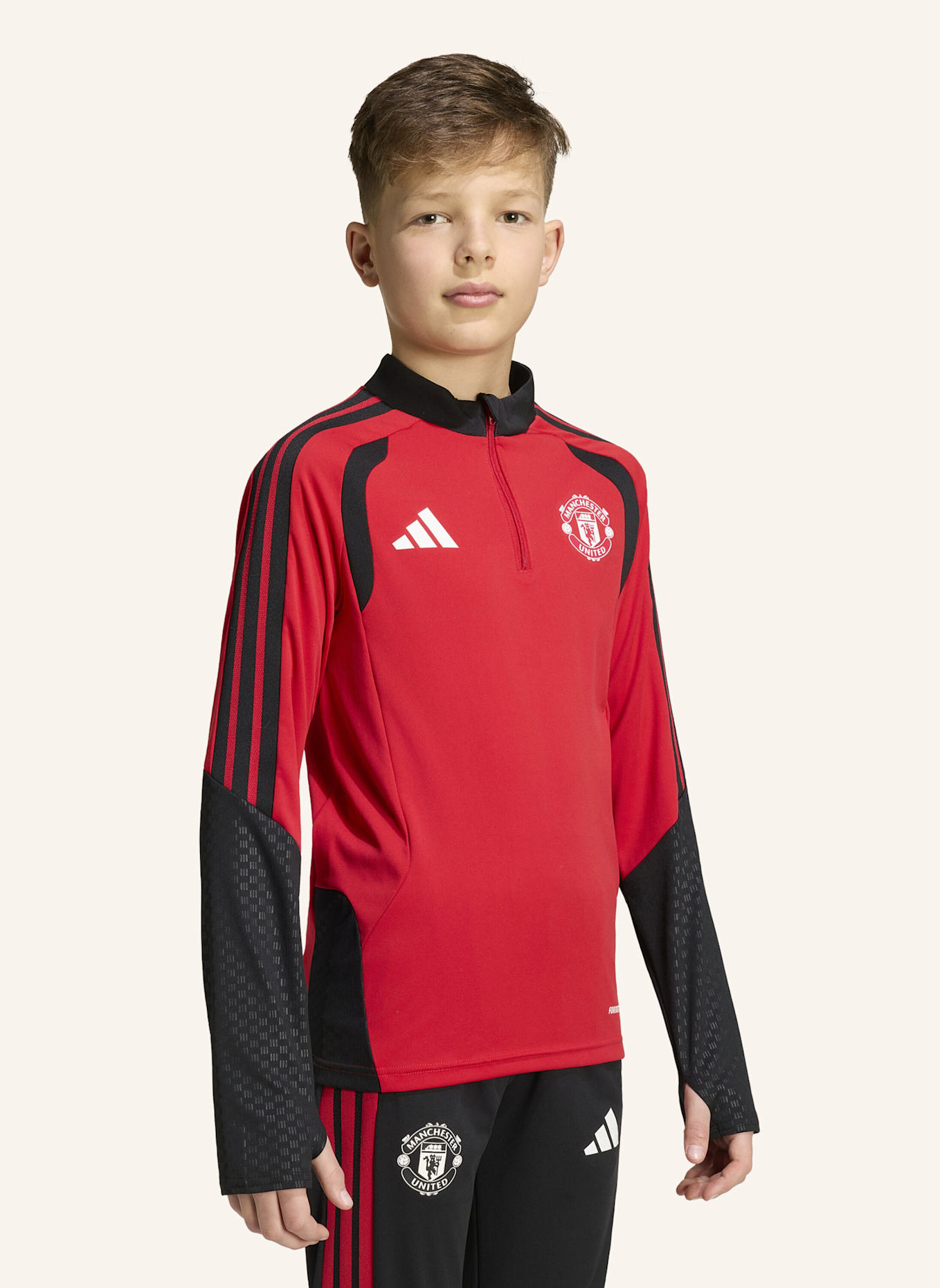 adidas MANCHESTER UNITED 26/27 TIRO KIDS TRAININGSOBERTEIL: ROT