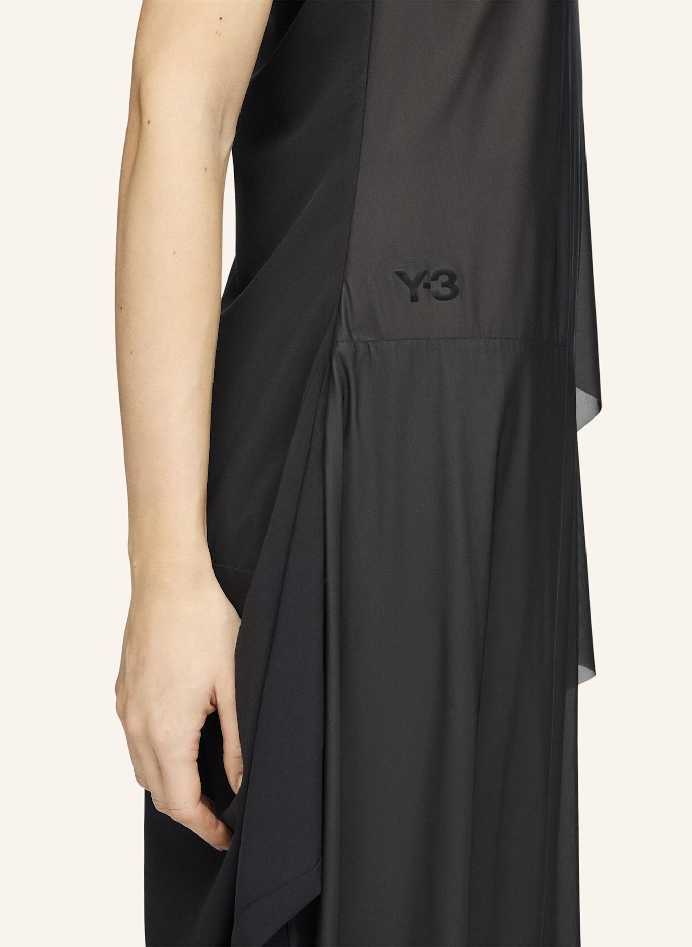 Y-3 Y-3 MESH-KLEID: SCHWARZ