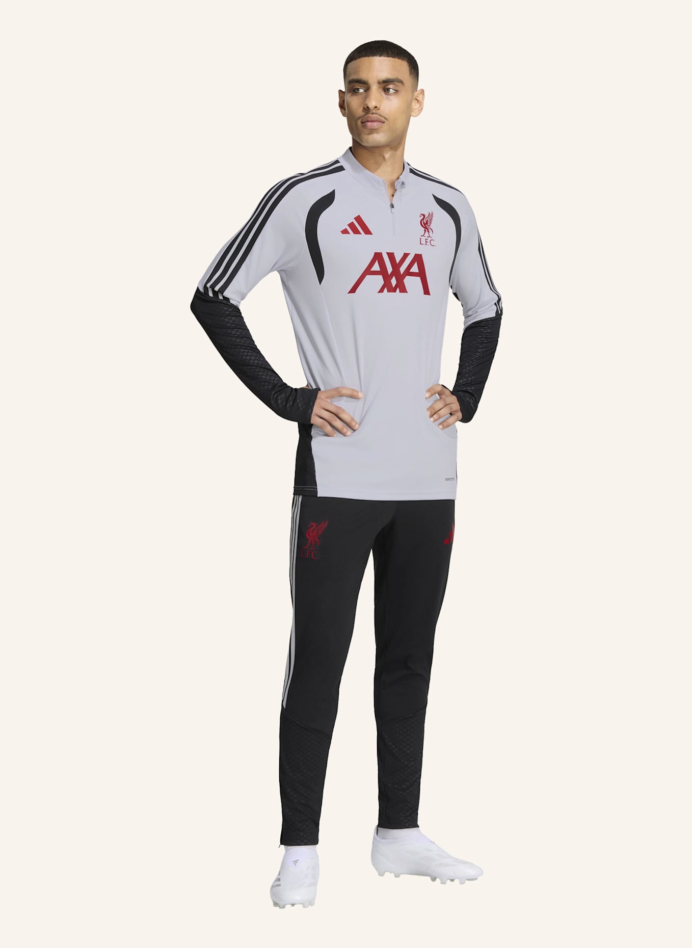 adidas LIVERPOOL FC 26/27 TIRO TRAININGSOBERTEIL: GRAU