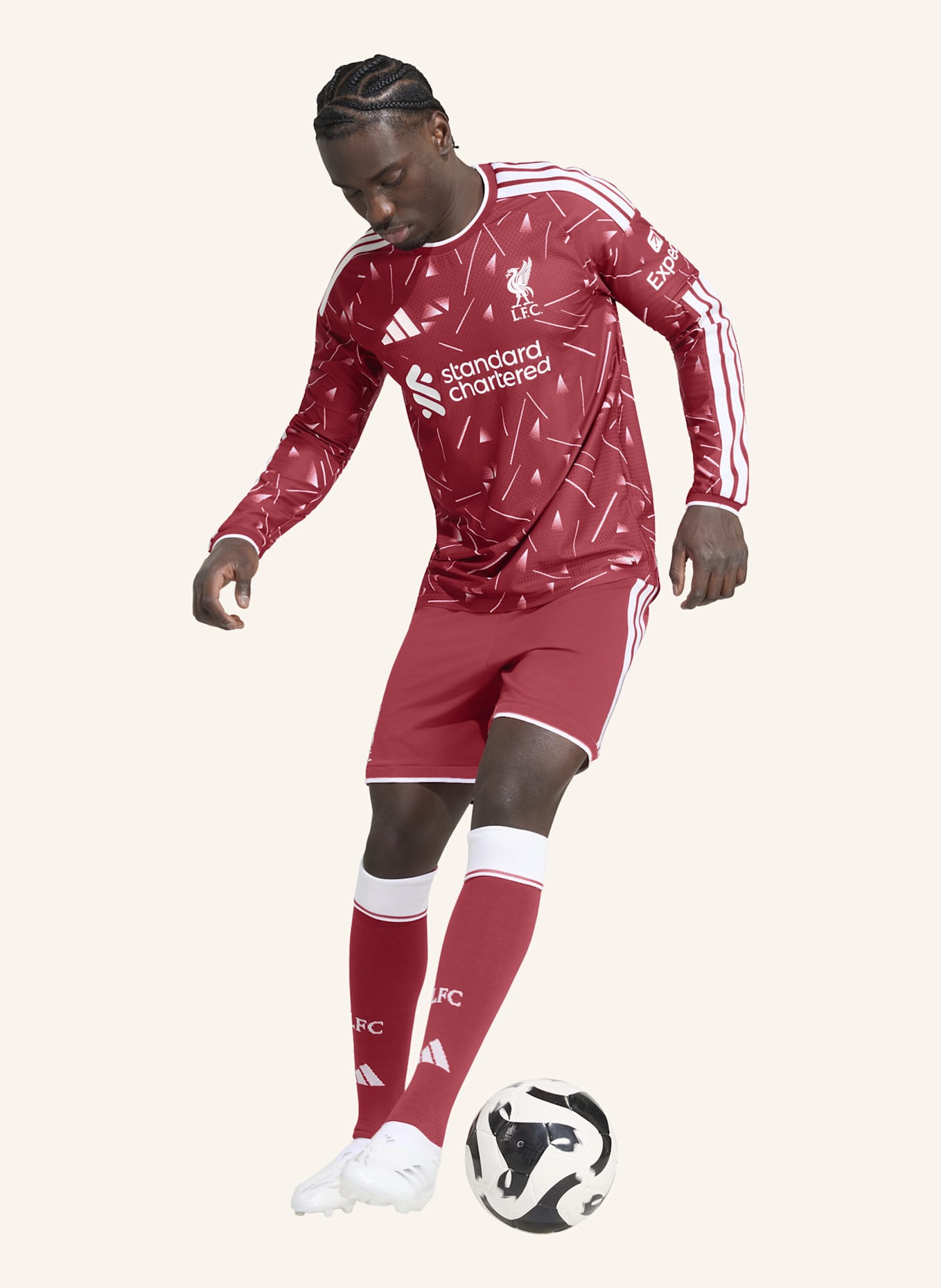 adidas FC LIVERPOOL 26/27 AUTHENTIC HEIMTRIKOT, LANGÄRMELIG: ROT