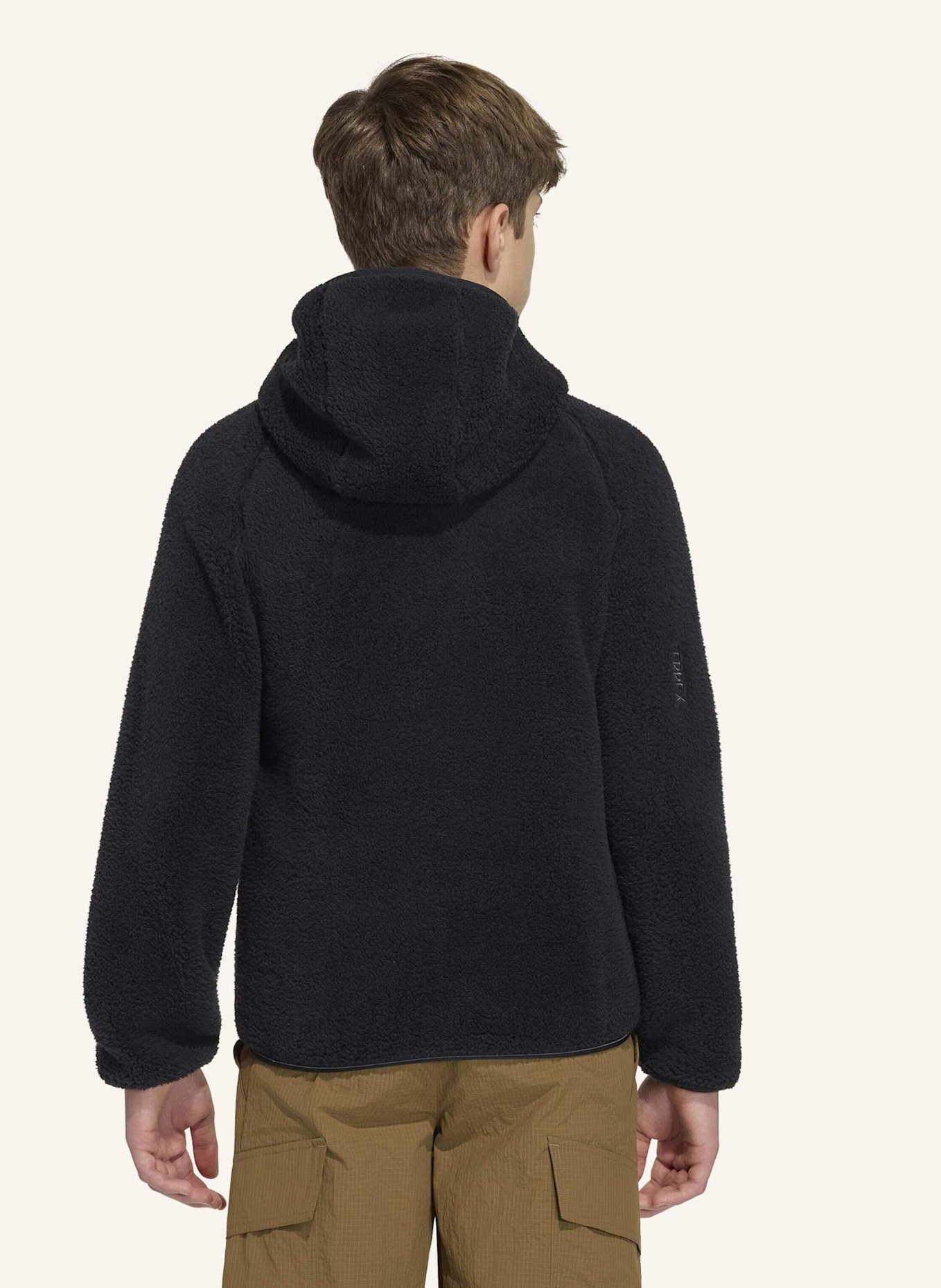 adidas TERREX TERREX XPLORIC KIDS FLEECEJACKE, KAPUZE, DURCHGEHENDER REISSVERSCHLUSS: SCHWARZ