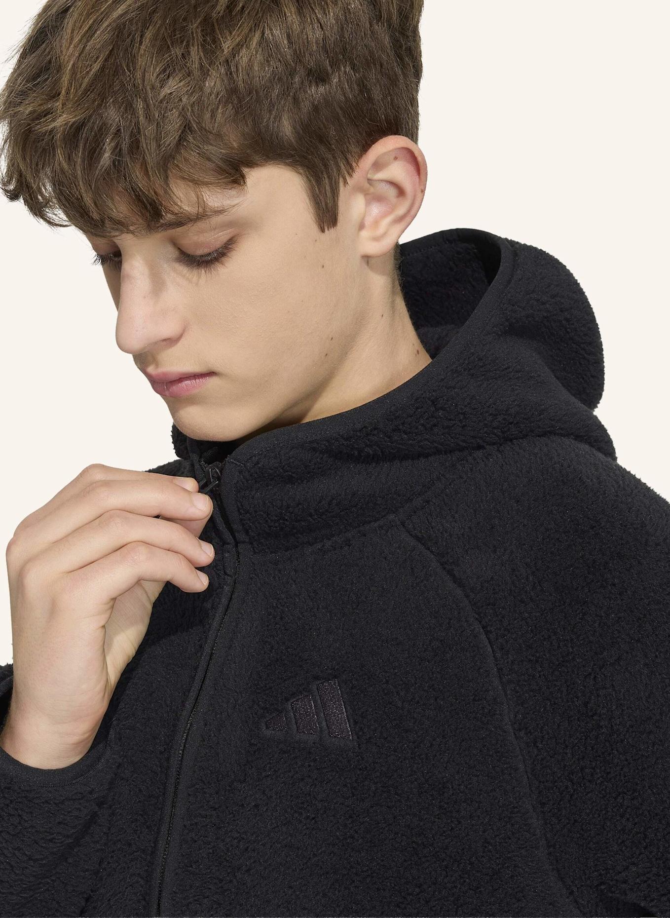 adidas TERREX TERREX XPLORIC KIDS FLEECEJACKE, KAPUZE, DURCHGEHENDER REISSVERSCHLUSS: SCHWARZ