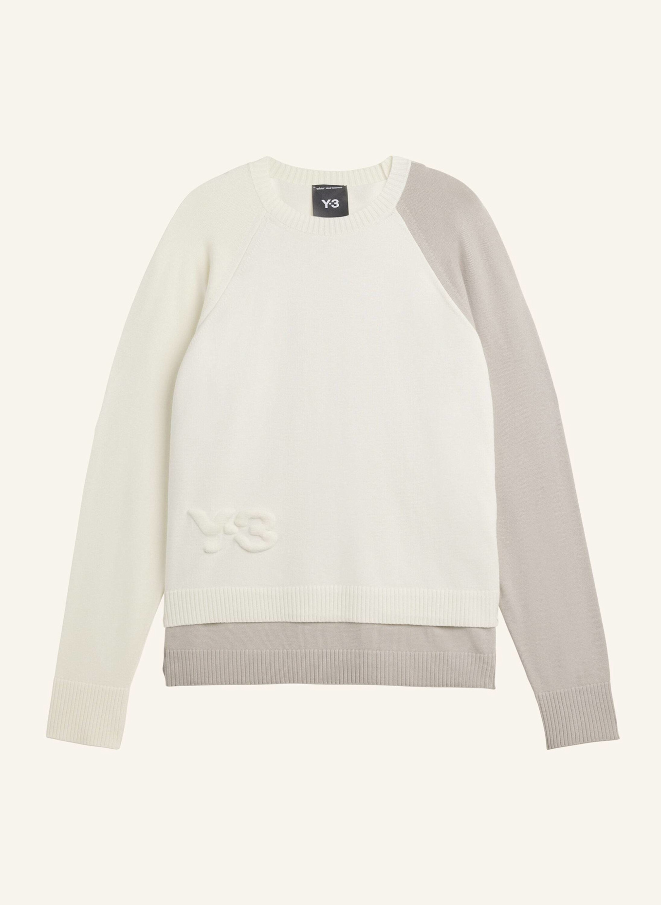 Y-3 Y-3 LOGO KNIT CREW: WEISS