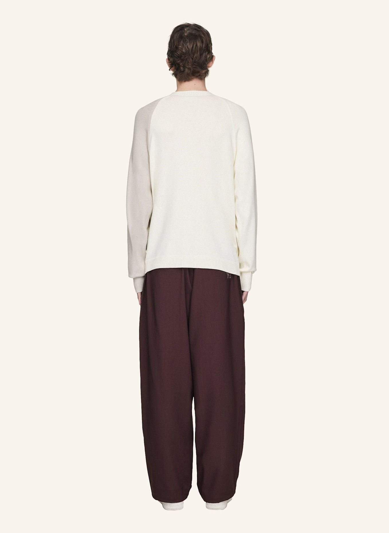 Y-3 Y-3 LOGO KNIT CREW: WEISS