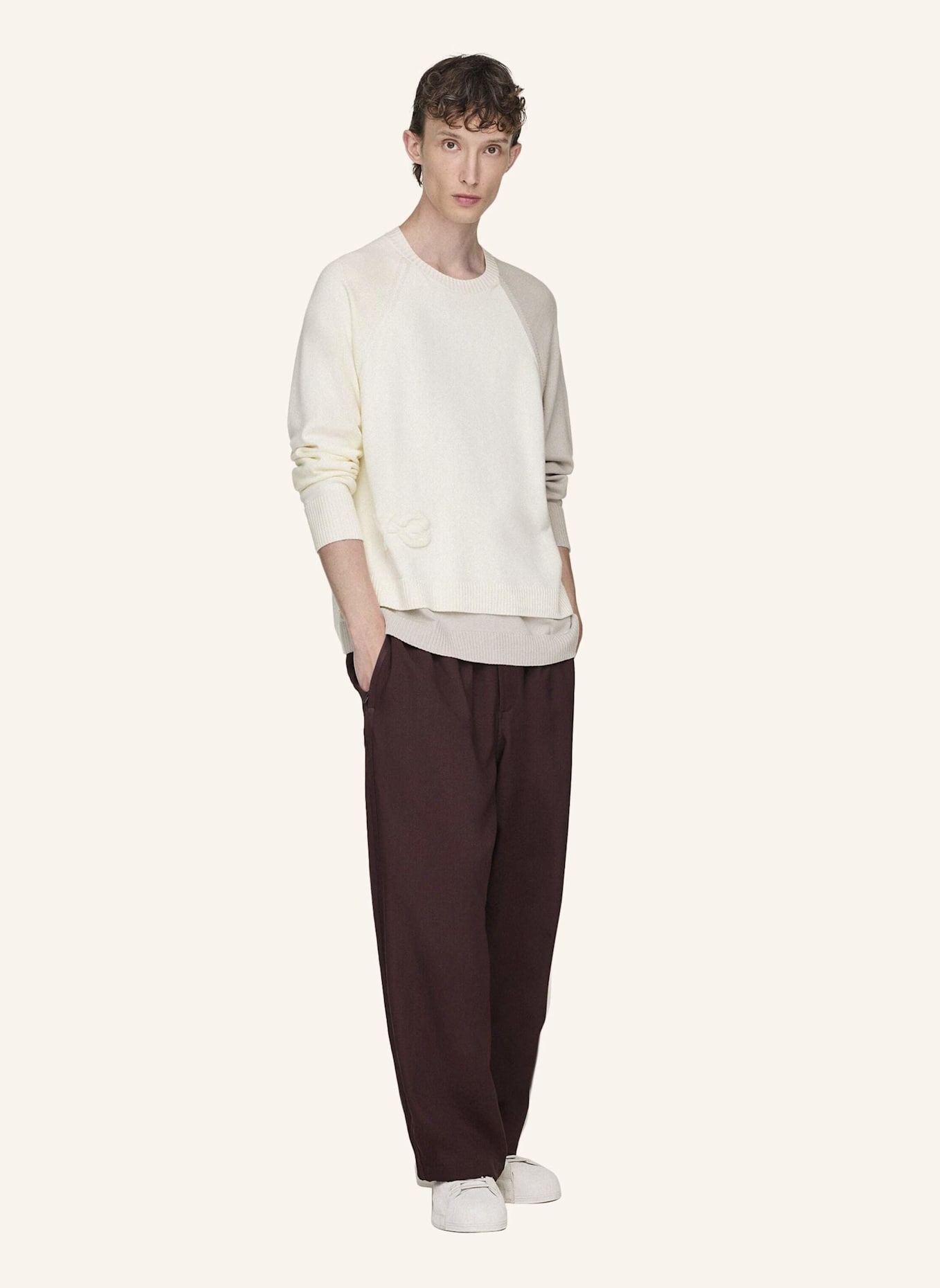 Y-3 Y-3 LOGO KNIT CREW: WEISS