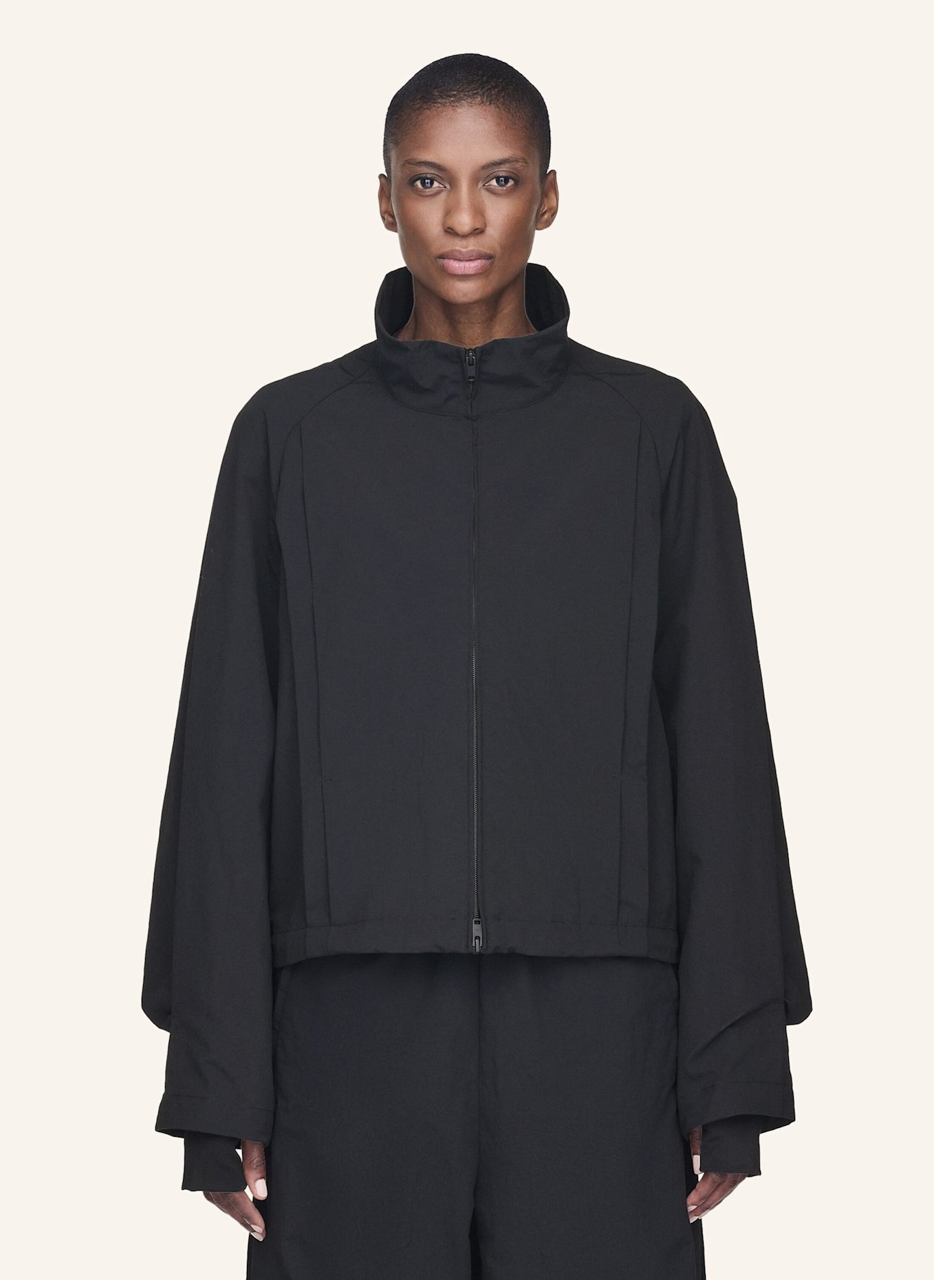 Y-3 Y-3 CROPPED NYLON JACKET: SCHWARZ