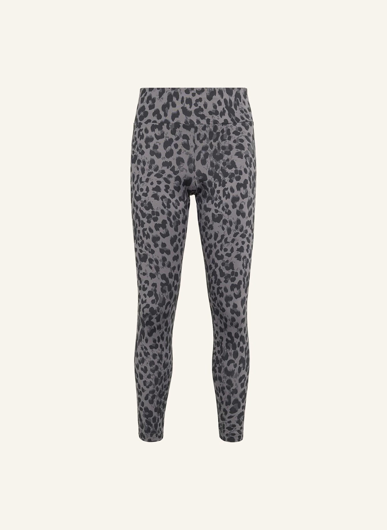 adidas SPORTLEGGINGS MIT ANIMALPRINT: GRAU/ SCHWARZ