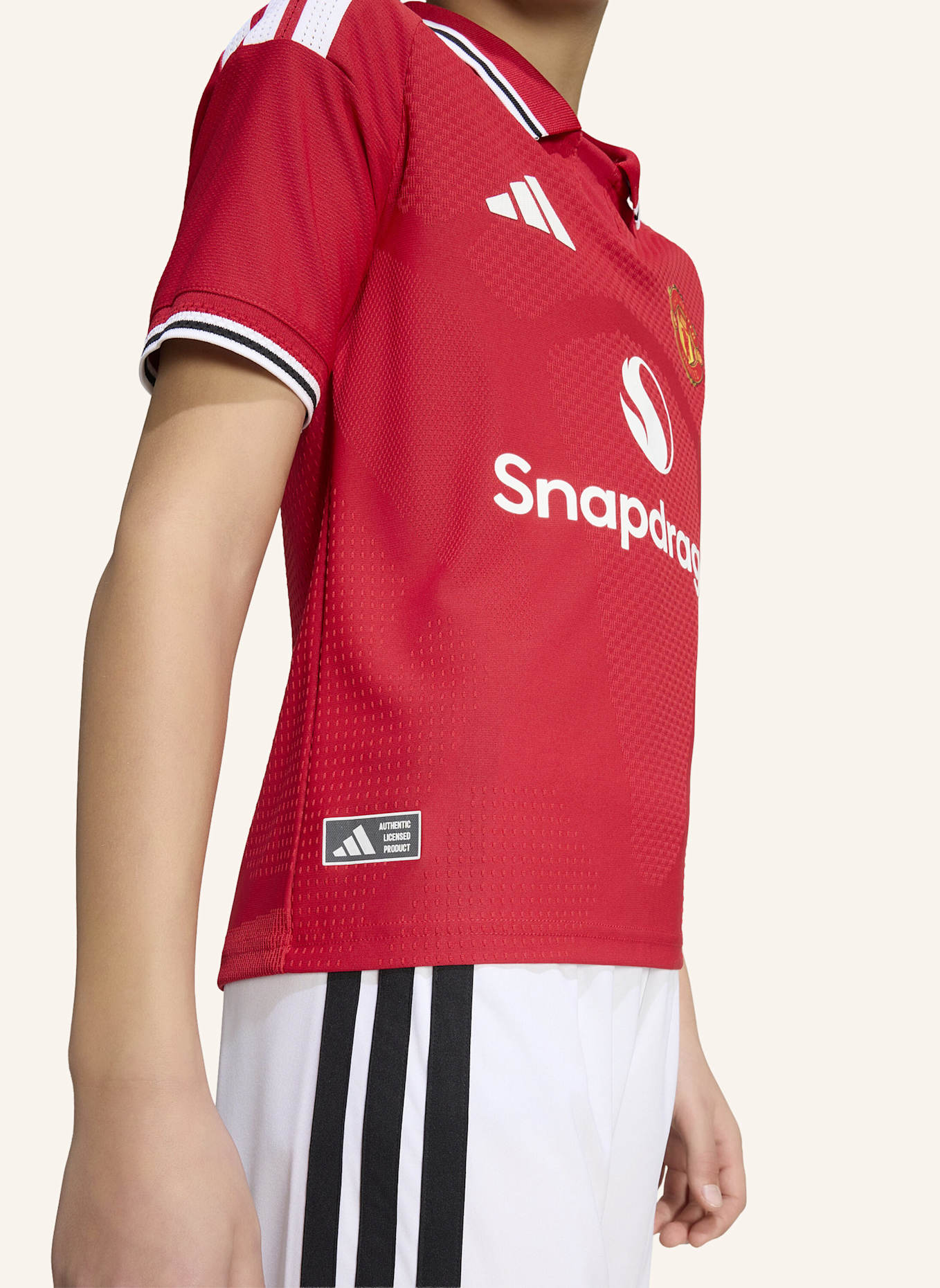 adidas MANCHESTER UNITED 26/27 KIDS AUTHENTIC HEIMTRIKOT: ROT
