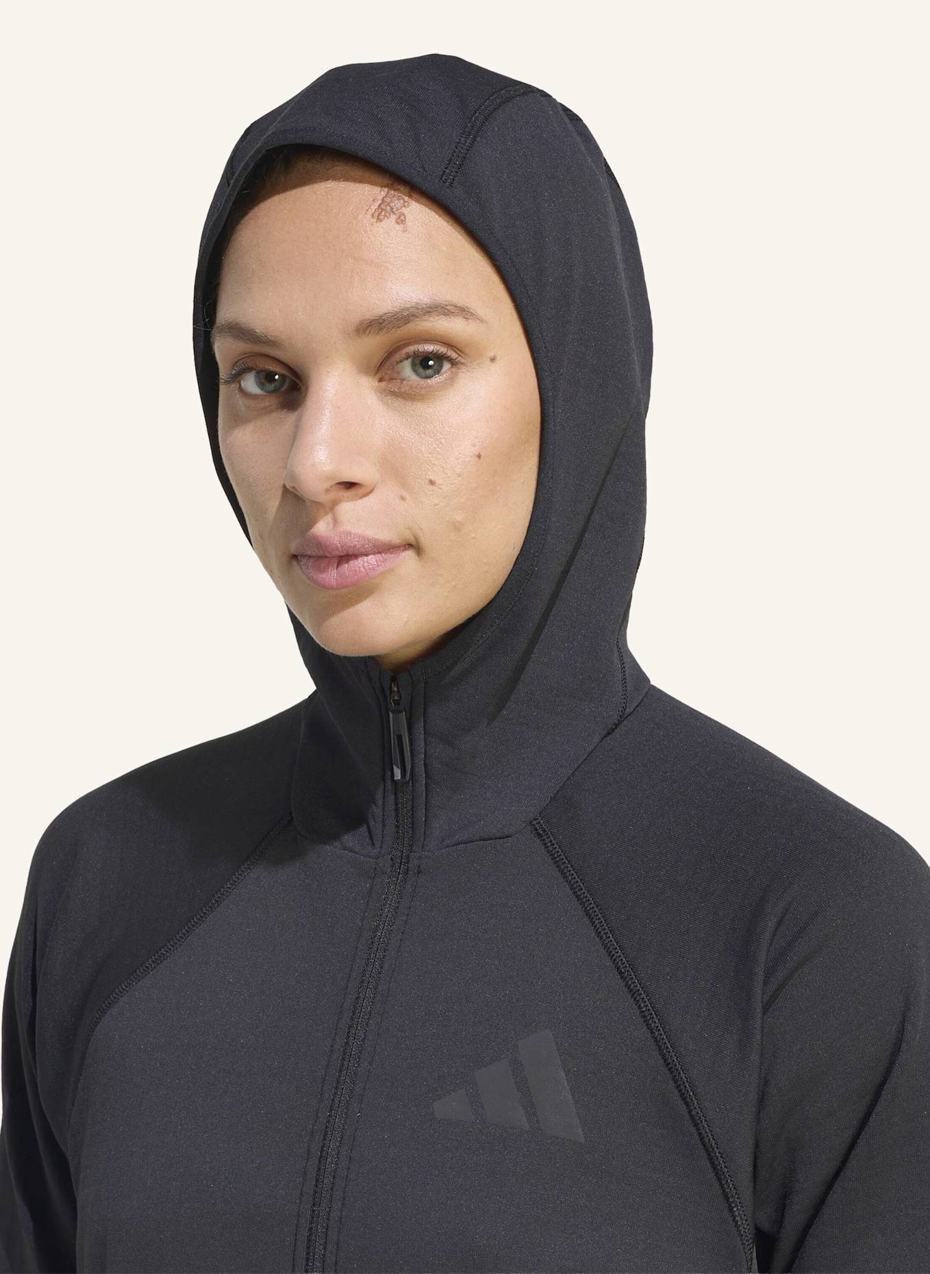 adidas TERREX TERREX XPERIOR CLIMAWARM+ VENTKNIT FLEECE-KAPUZENJACKE: SCHWARZ