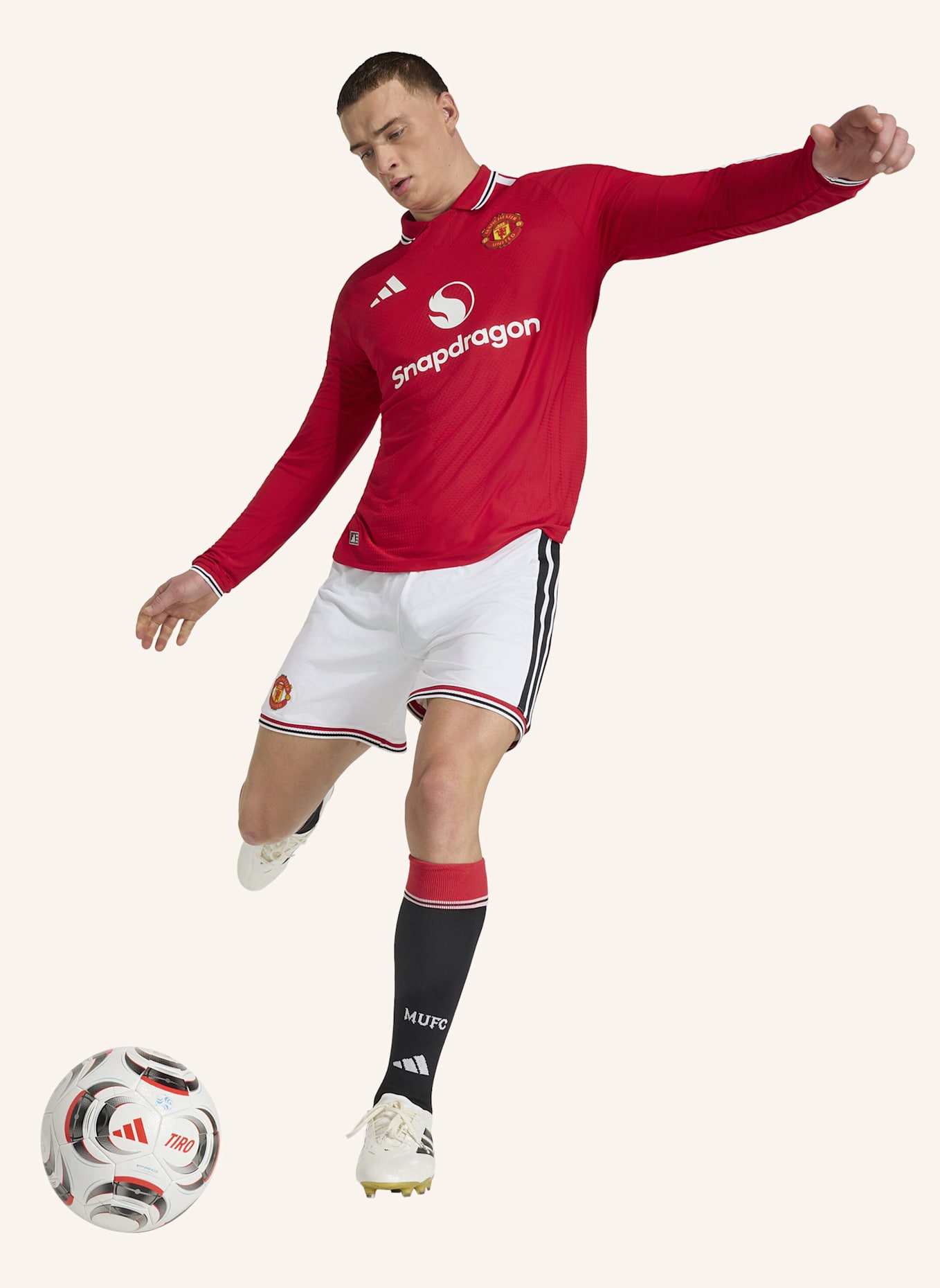 adidas MANCHESTER UNITED 26/27 AUTHENTIC HEIMTRIKOT, LANGÄRMELIG: ROT