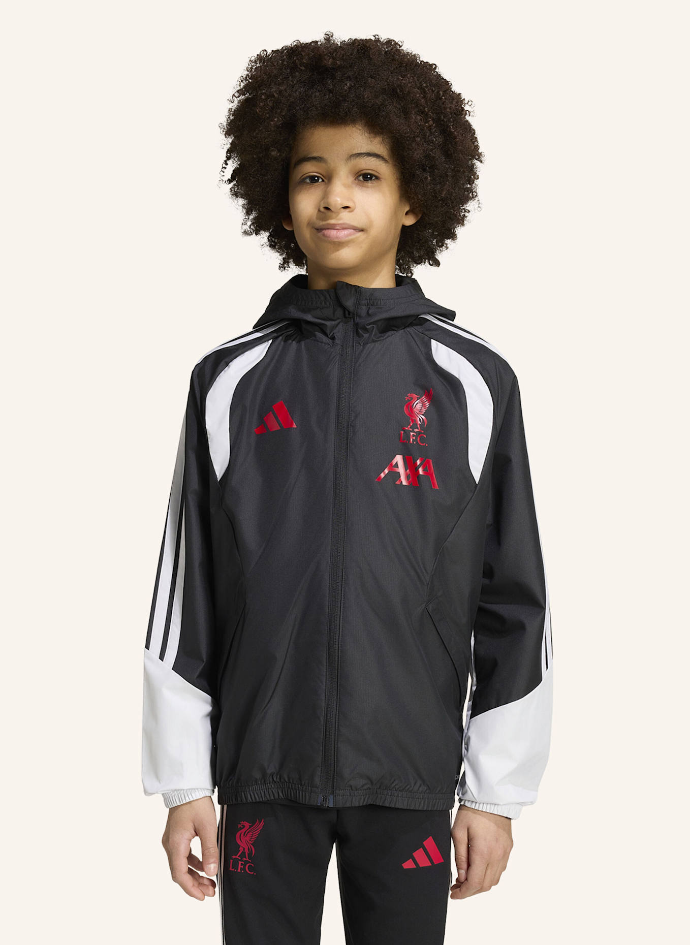 adidas FC LIVERPOOL 26/27 TIRO ALLWETTERJACKE KINDER: SCHWARZ