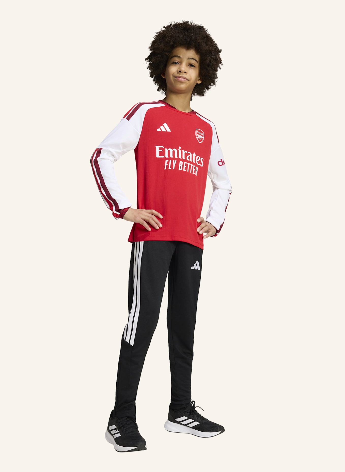 adidas FC ARSENAL 26/27 KIDS HEIMTRIKOT, LANGÄRMELIG: ROT