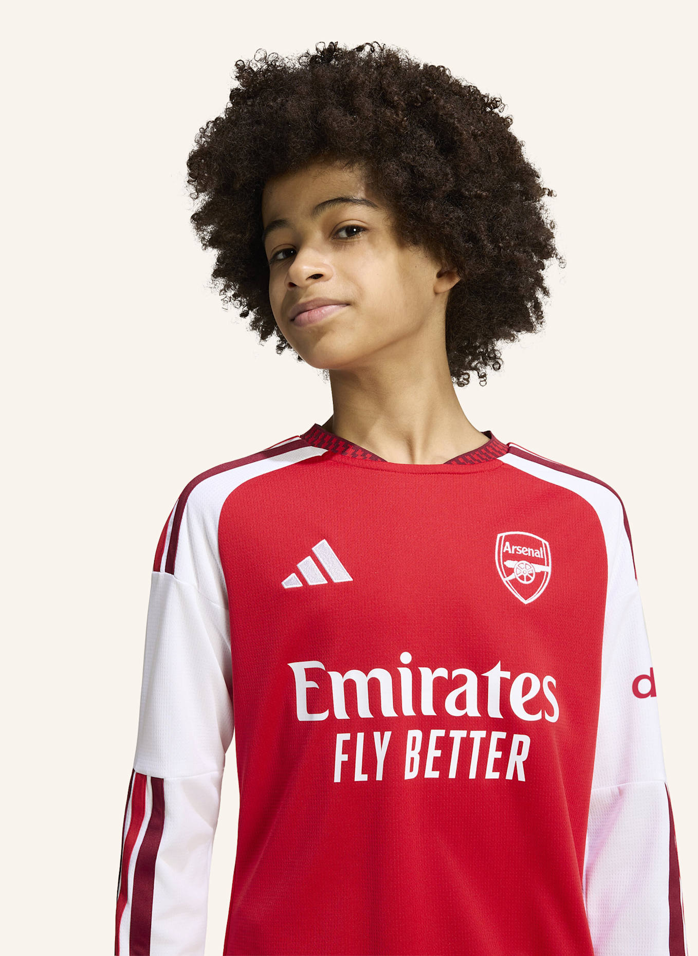 adidas FC ARSENAL 26/27 KIDS HEIMTRIKOT, LANGÄRMELIG: ROT
