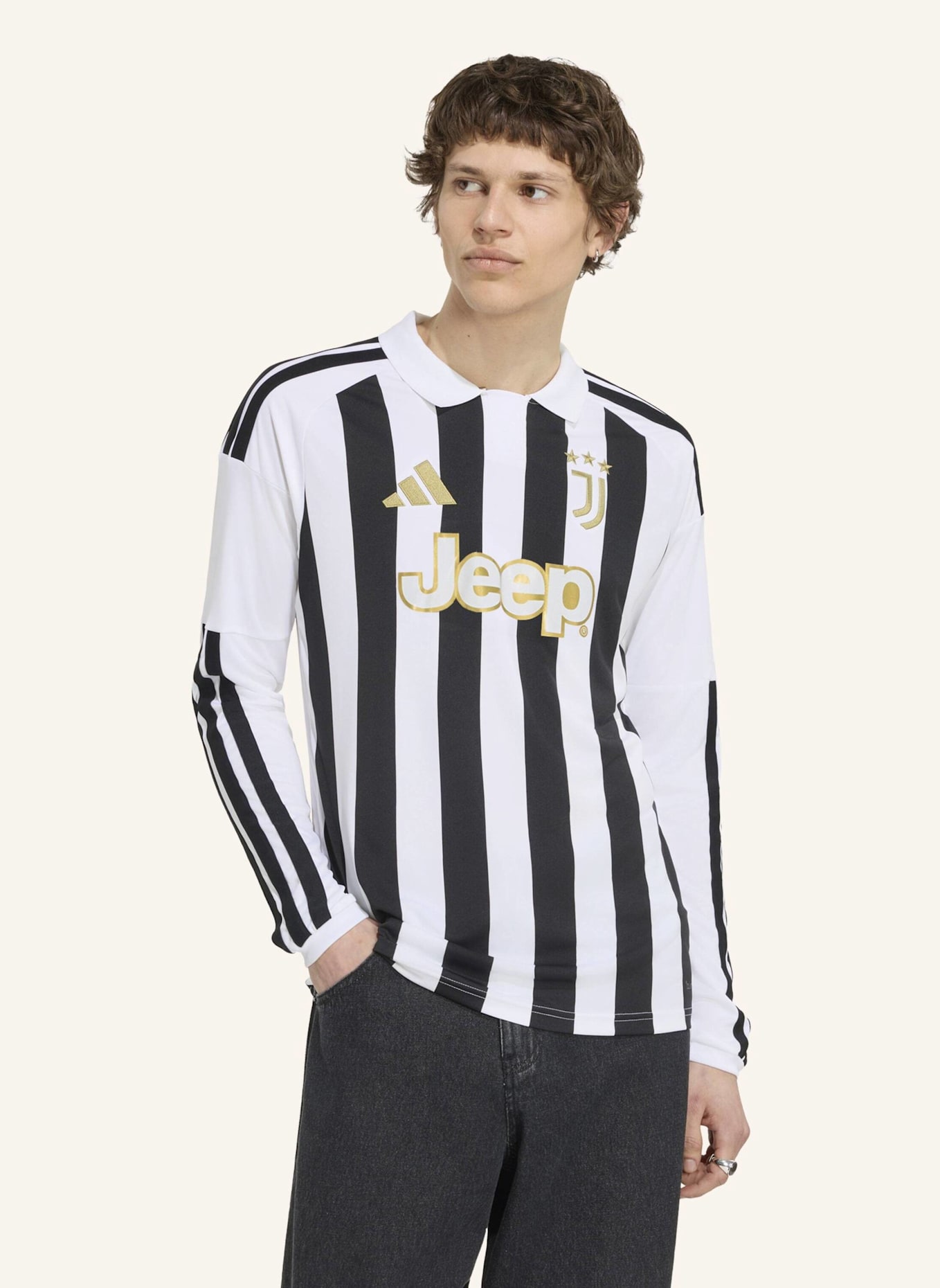 adidas JUVENTUS TURIN 26/27 HEIMTRIKOT, LANGÄRMELIG: WEISS/ SCHWARZ