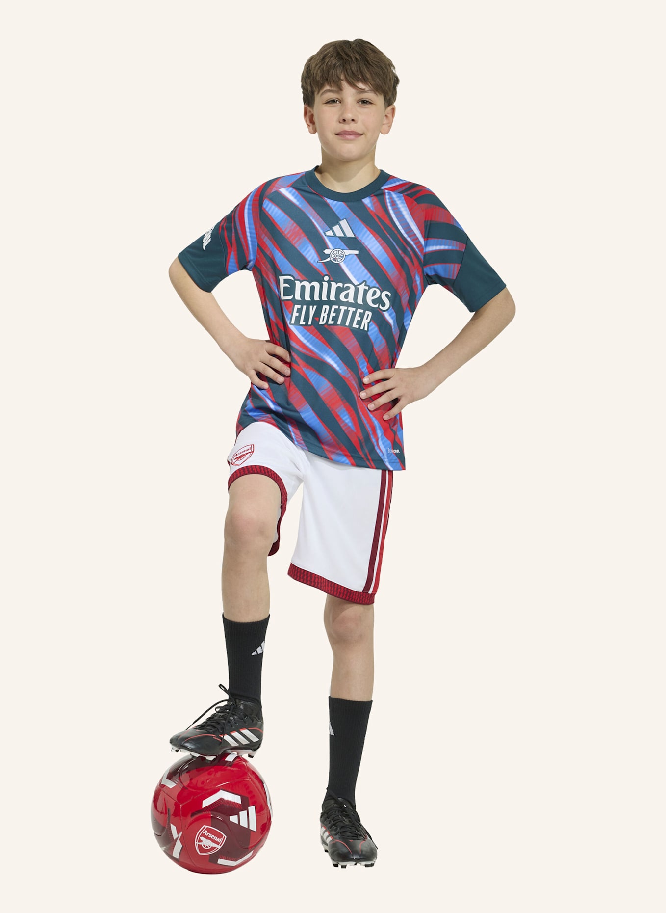 adidas FC ARSENAL 26/27 KIDS PRE-MATCH SHIRT: GRÜN