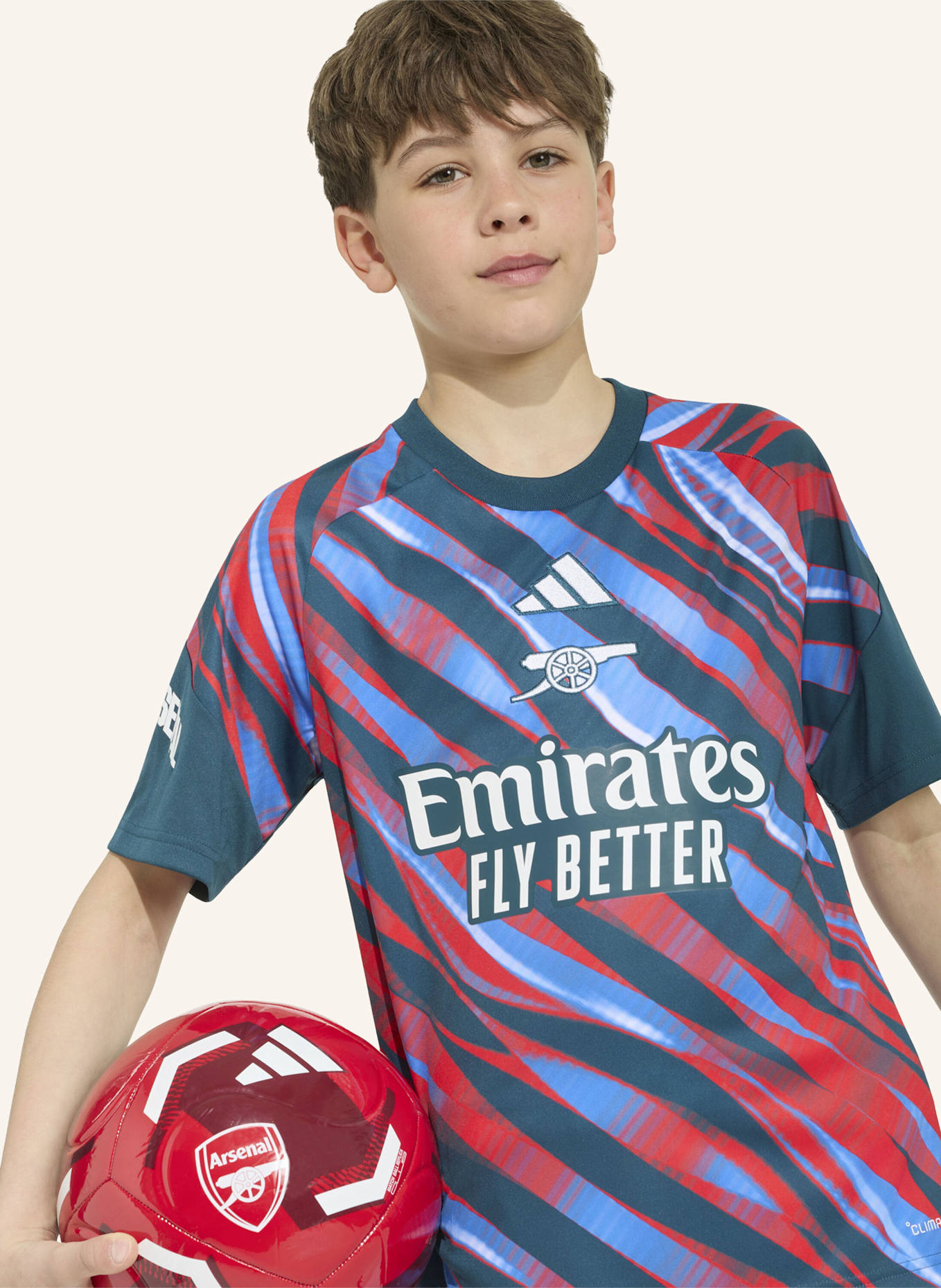 adidas FC ARSENAL 26/27 KIDS PRE-MATCH SHIRT: GRÜN