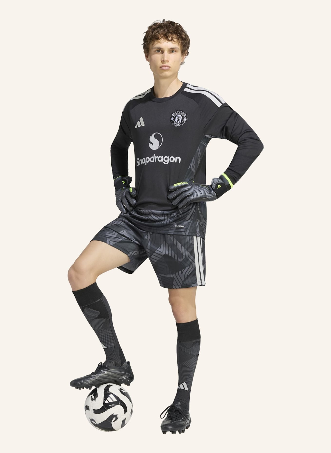 adidas MANCHESTER UNITED 26/27 TORWARTTRIKOT, LANGÄRMELIG: SCHWARZ