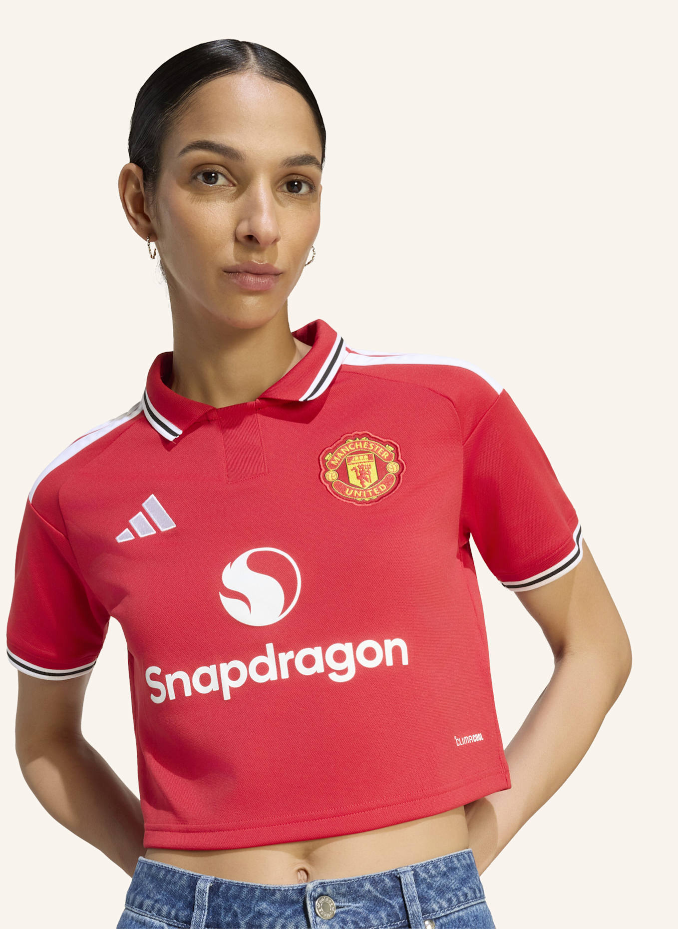adidas MANCHESTER UNITED 26/27 HEIMTRIKOT, KÜRZER GESCHNITTEN: ROT