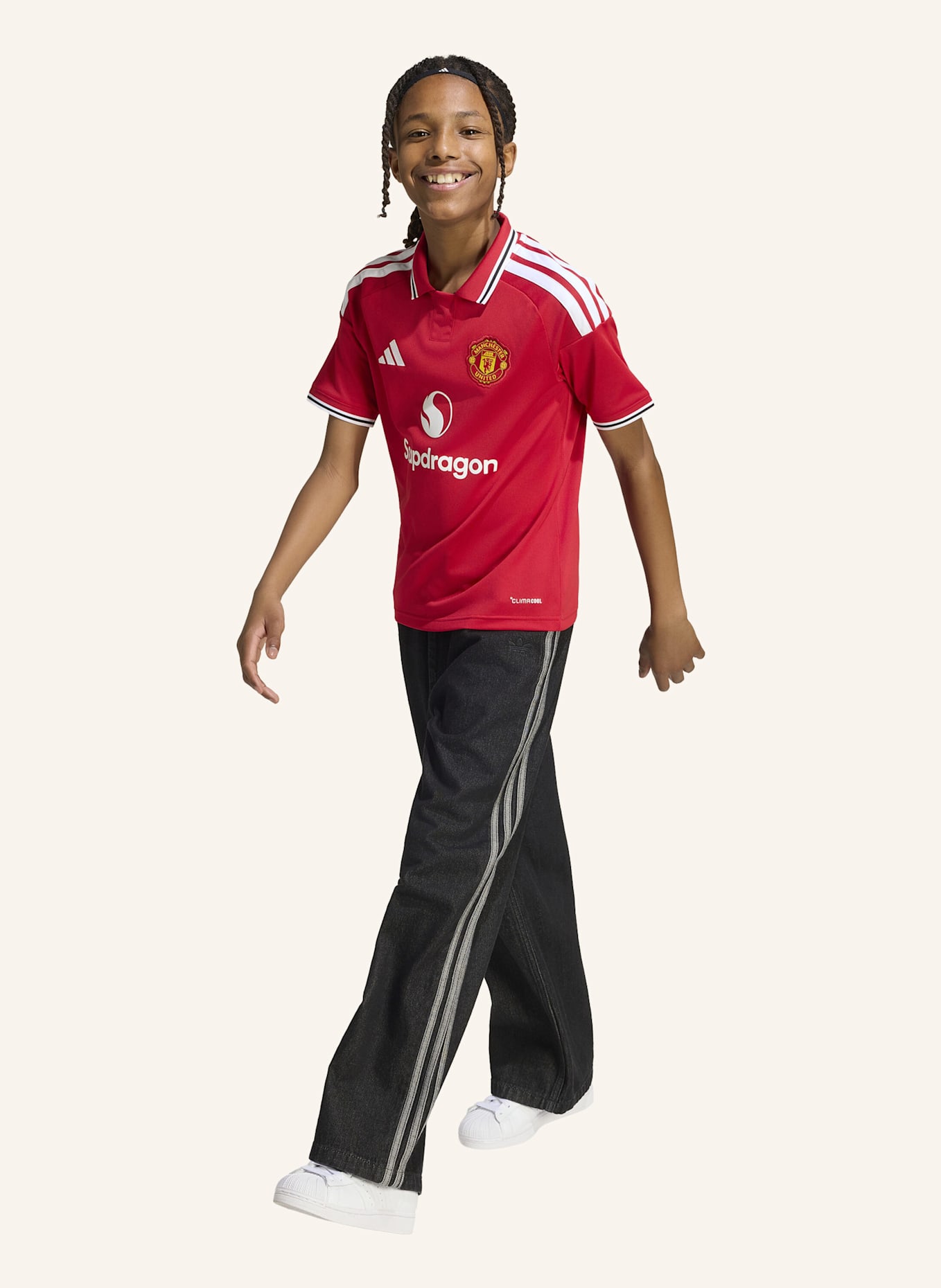 adidas MANCHESTER UNITED 26/27 KIDS HEIMTRIKOT: ROT