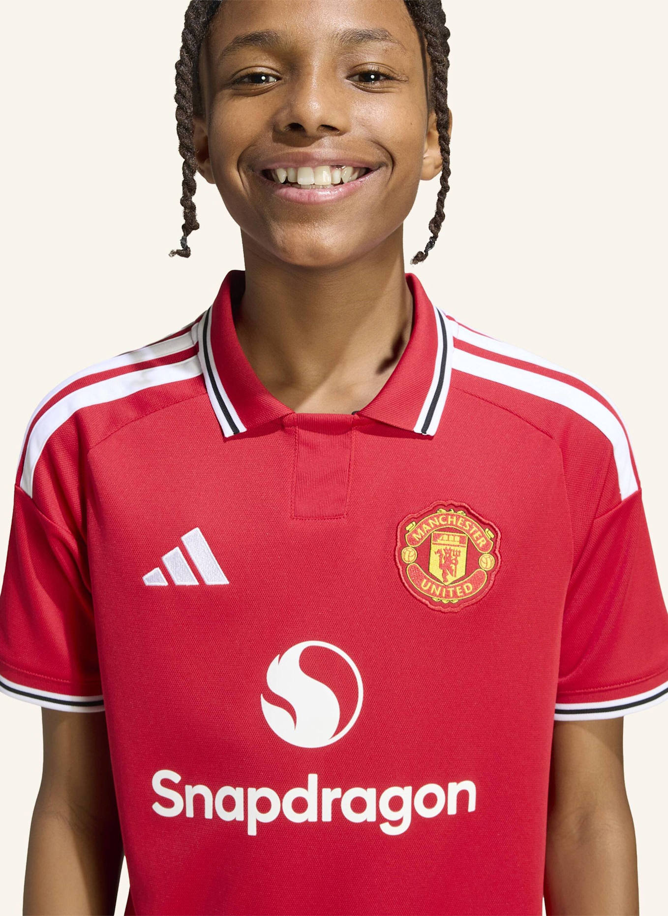 adidas MANCHESTER UNITED 26/27 KIDS HEIMTRIKOT: ROT