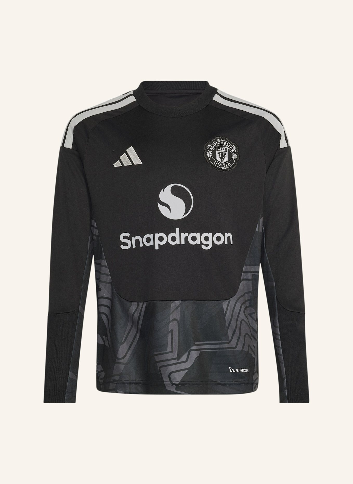 adidas MANCHESTER UNITED 26/27 KIDS TORWARTTRIKOT, LANGÄRMELIG: SCHWARZ