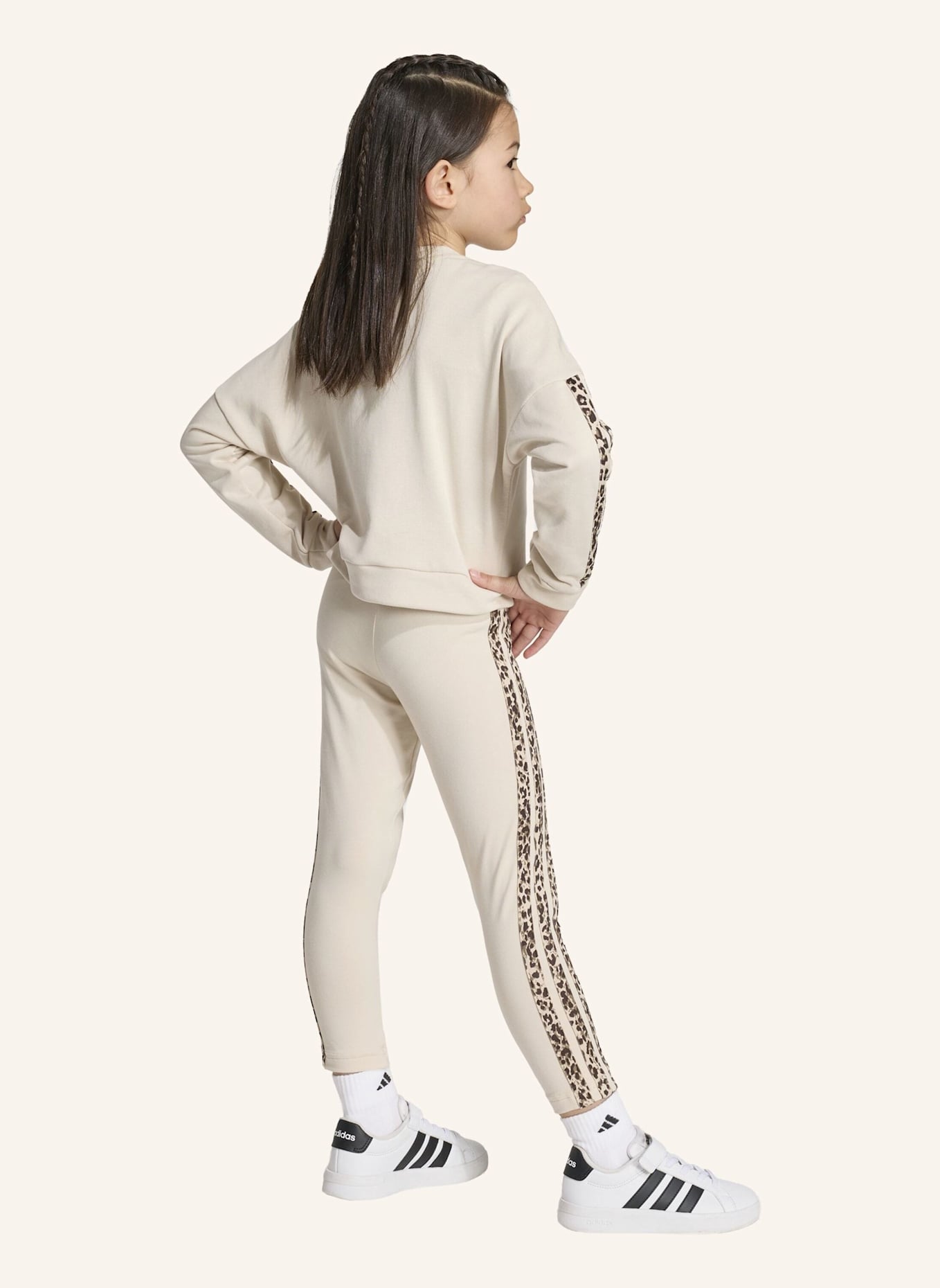 adidas SET, LEGGINGS, ANIMALPRINT: BEIGE/ BRAUN