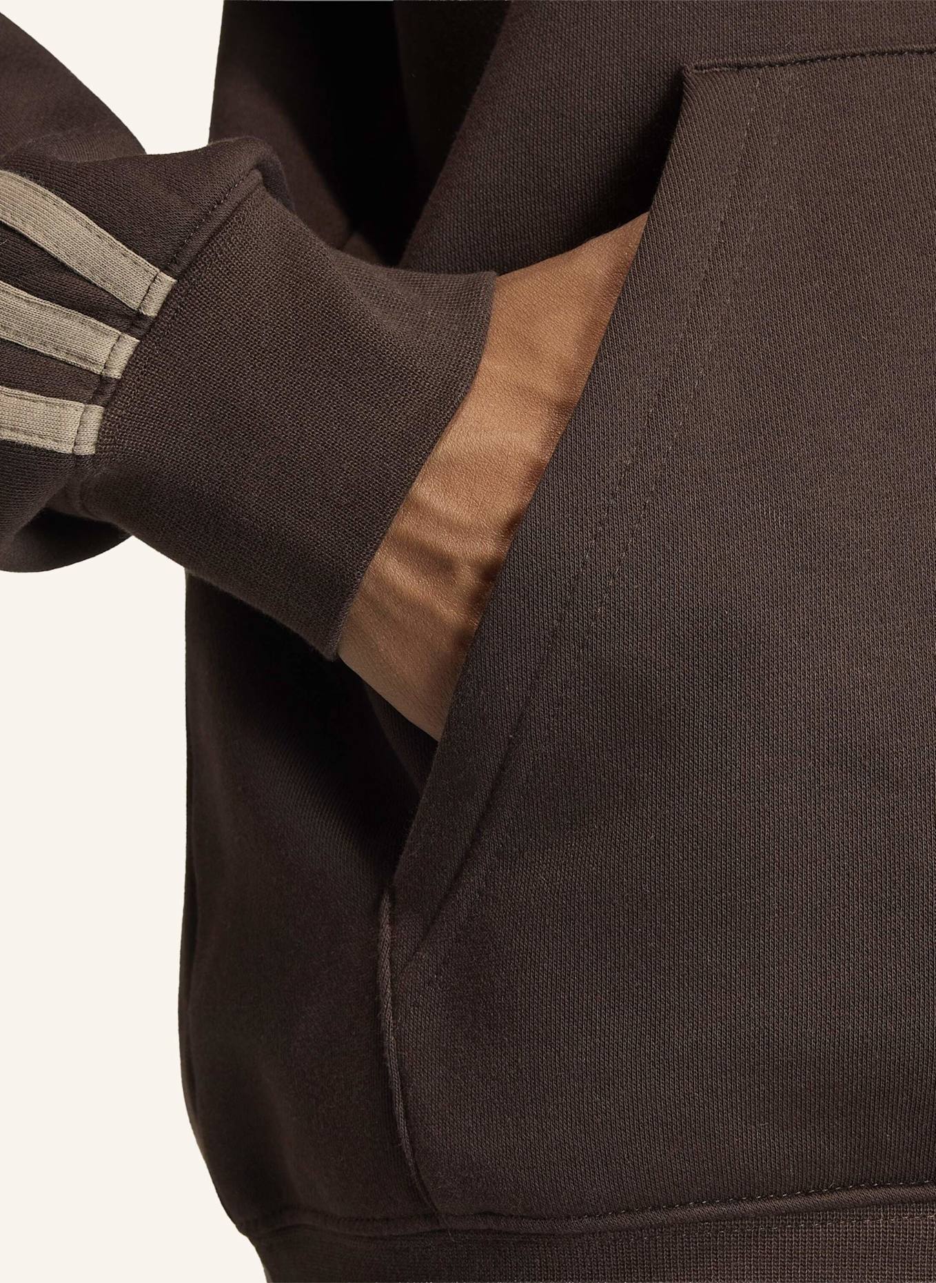 adidas Originals 3-STREIFEN-HOODIE: BRAUN