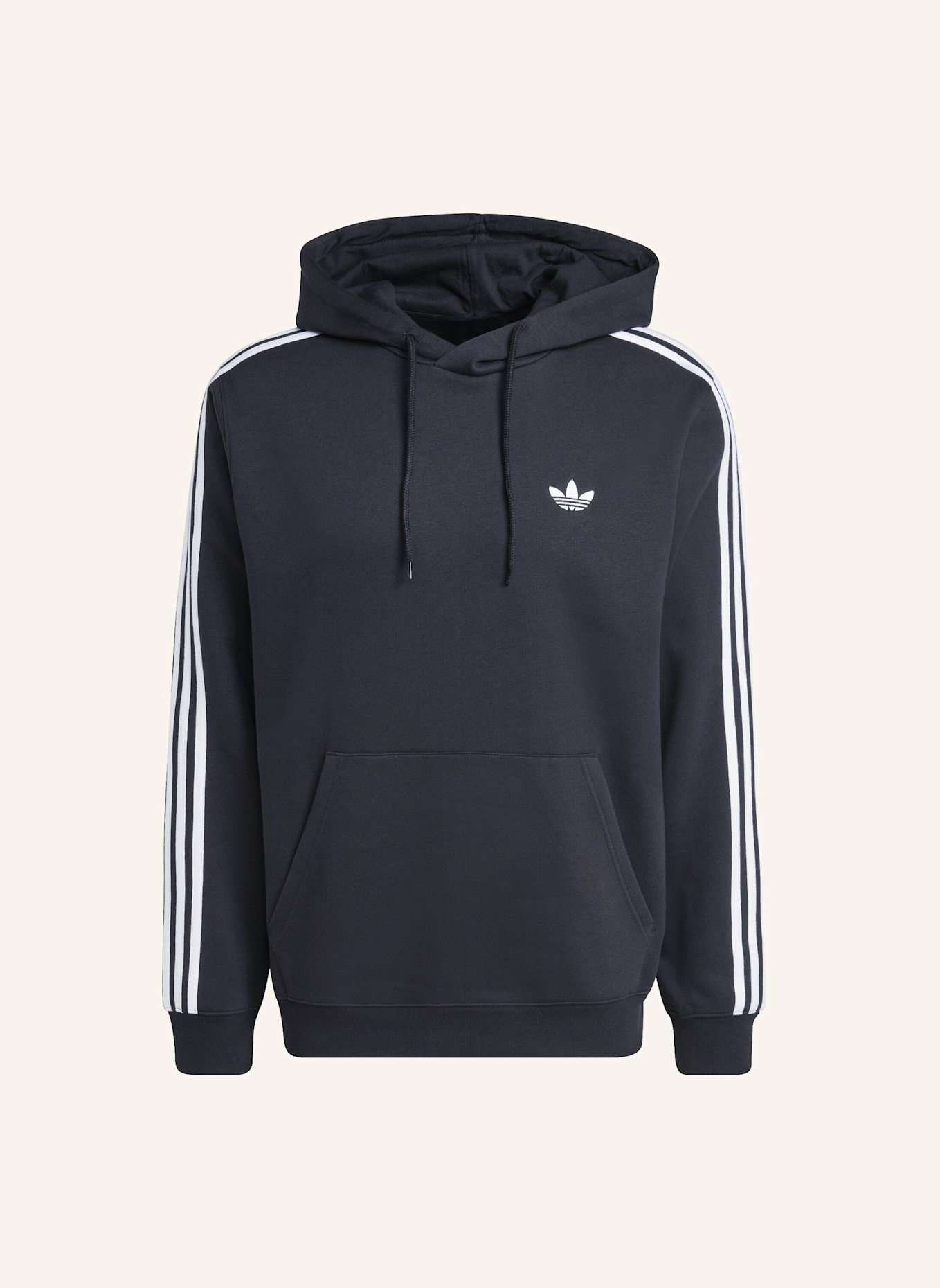 adidas Originals 3-STREIFEN-HOODIE: SCHWARZ