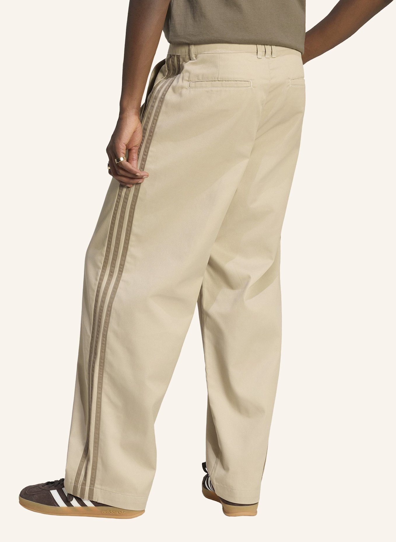 adidas Originals 3-STREIFEN HOSE MIT FALTENDETAIL: BEIGE
