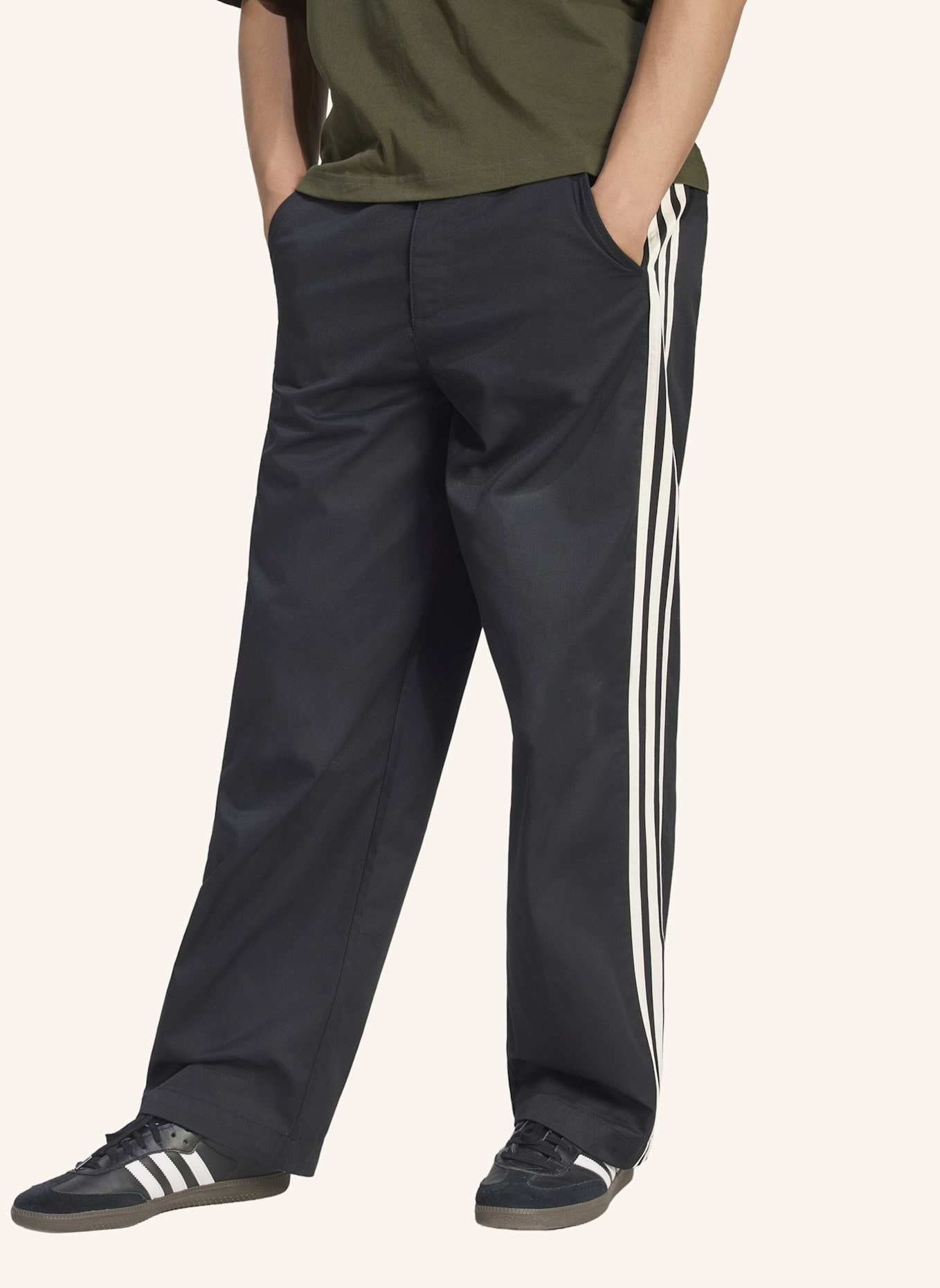 adidas Originals 3-STREIFEN HOSE MIT FALTENDETAIL: SCHWARZ