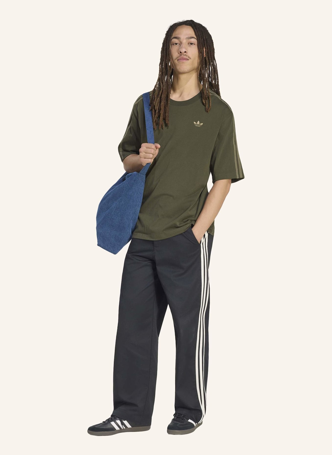 adidas Originals 3-STREIFEN HOSE MIT FALTENDETAIL: SCHWARZ