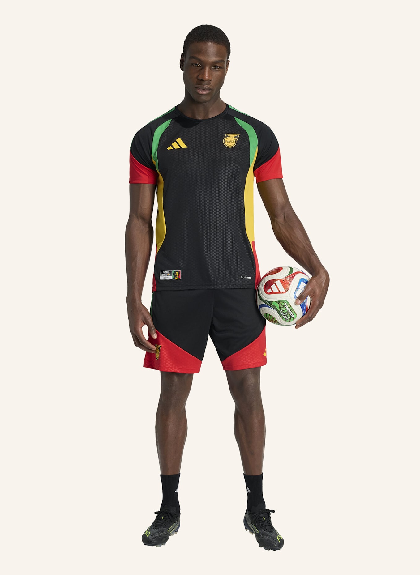 adidas JAMAIKA 26 X BOB MARLEY TIRO TRAININGSTRIKOT: SCHWARZ