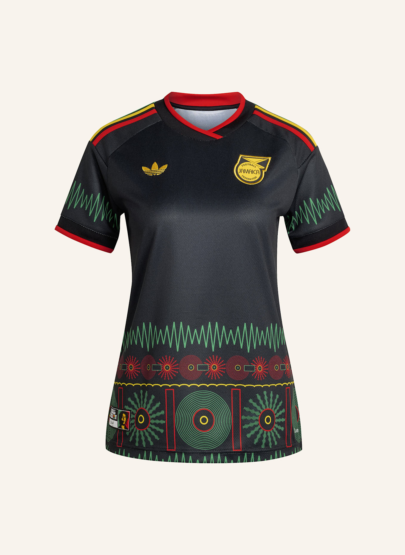 adidas JAMAIKA 26 X BOB MARLEY AUSWÄRTSTRIKOT: SCHWARZ