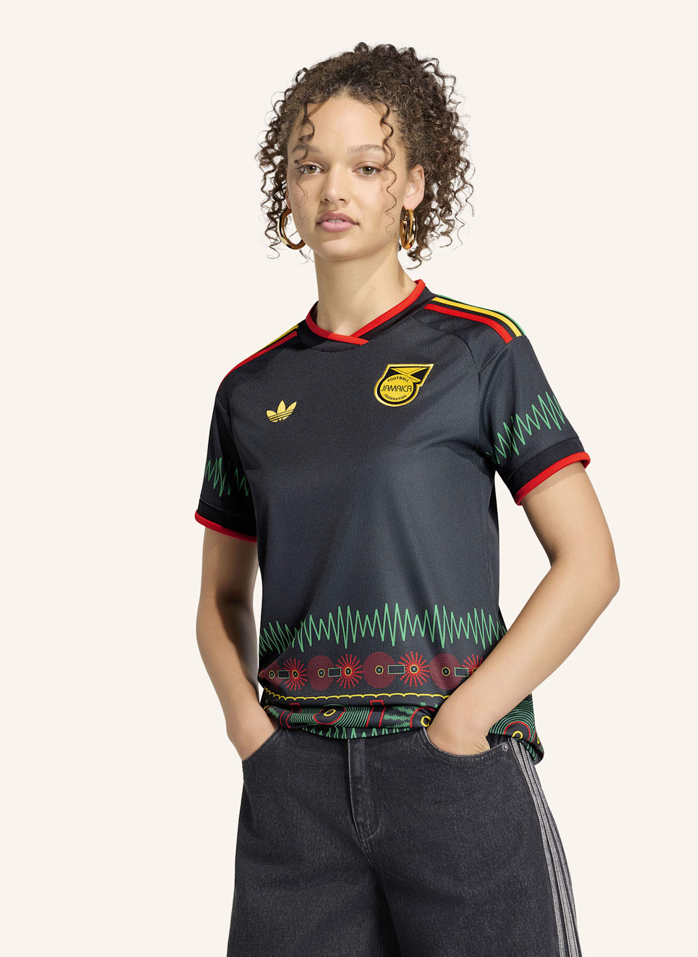 adidas JAMAIKA 26 X BOB MARLEY AUSWÄRTSTRIKOT: SCHWARZ