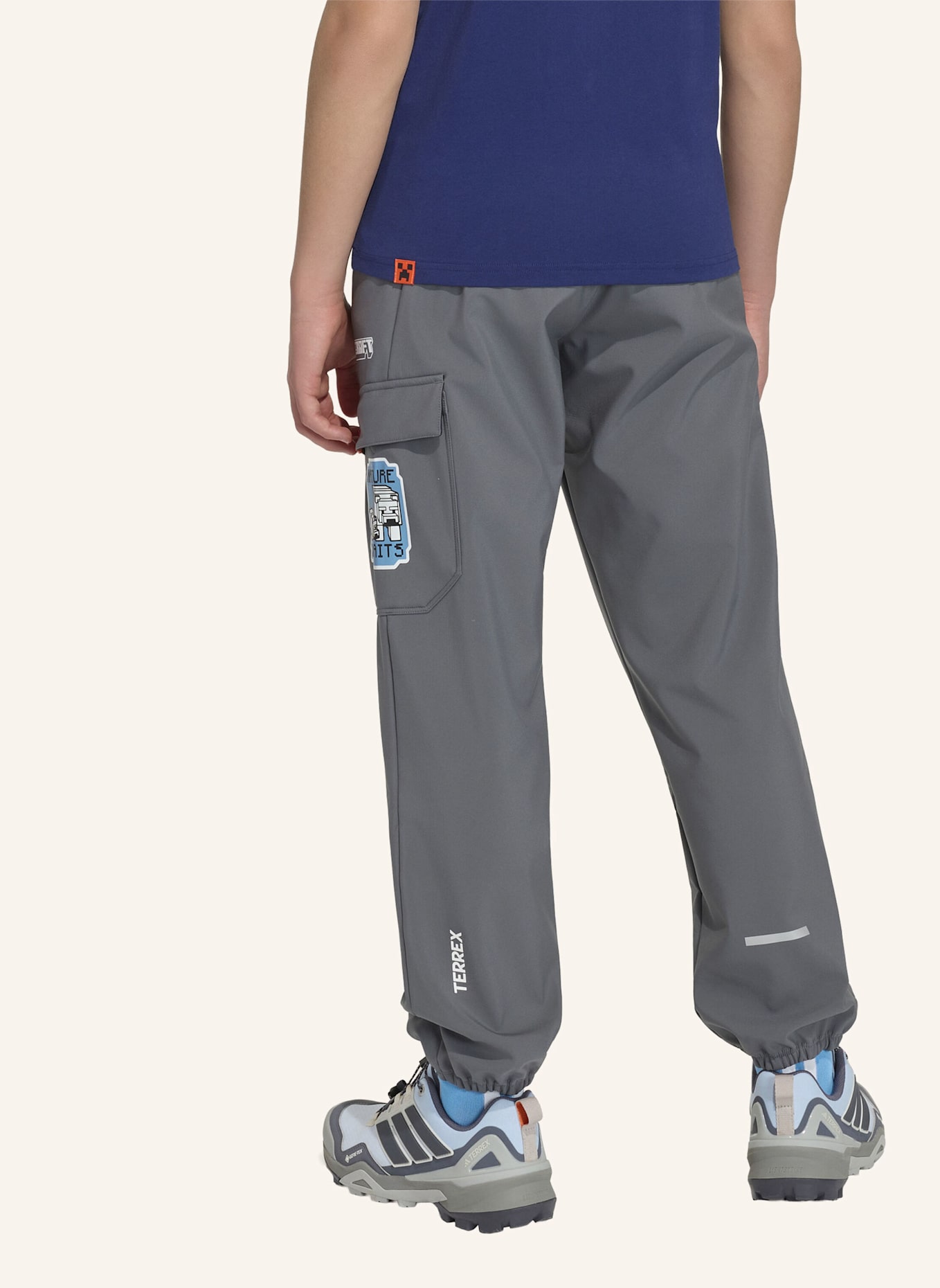 adidas TERREX ADIDAS MINECRAFT TERREX CLIMAWARM SOFTSHELL-HOSE: GRAU