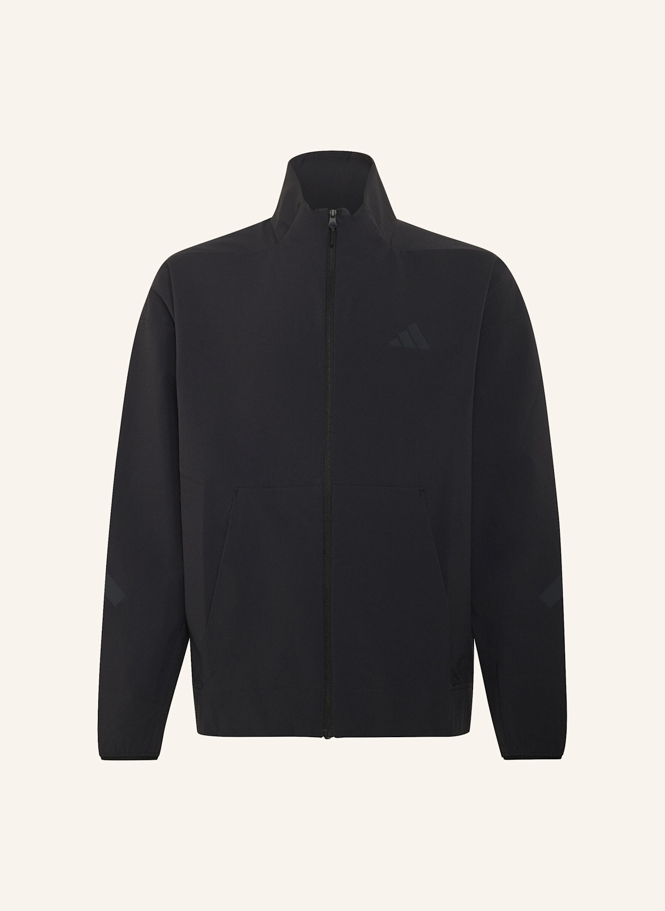 adidas ADIDAS Z.N.E. TRAVEL GEWEBTE TRAININGSJACKE: SCHWARZ/ GRAU