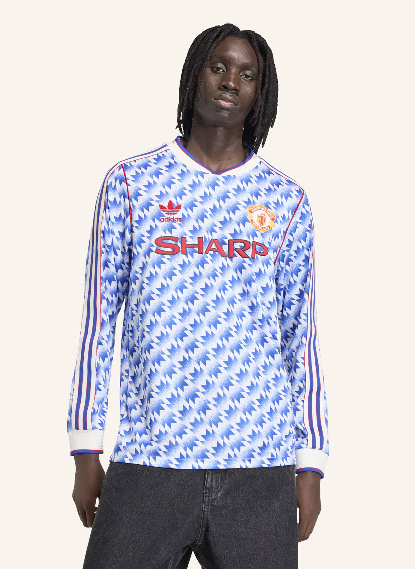 adidas MANCHESTER UNITED AUSWÄRTSTRIKOT 90, LANGÄRMELIG: NEONLILA/ NEONROT/ NEONROSA/ NEONORANGE/ NEONBLAU/ NEONGRÜN/ NEONPINK/ NEONTÜRKIS/ NEONGELB