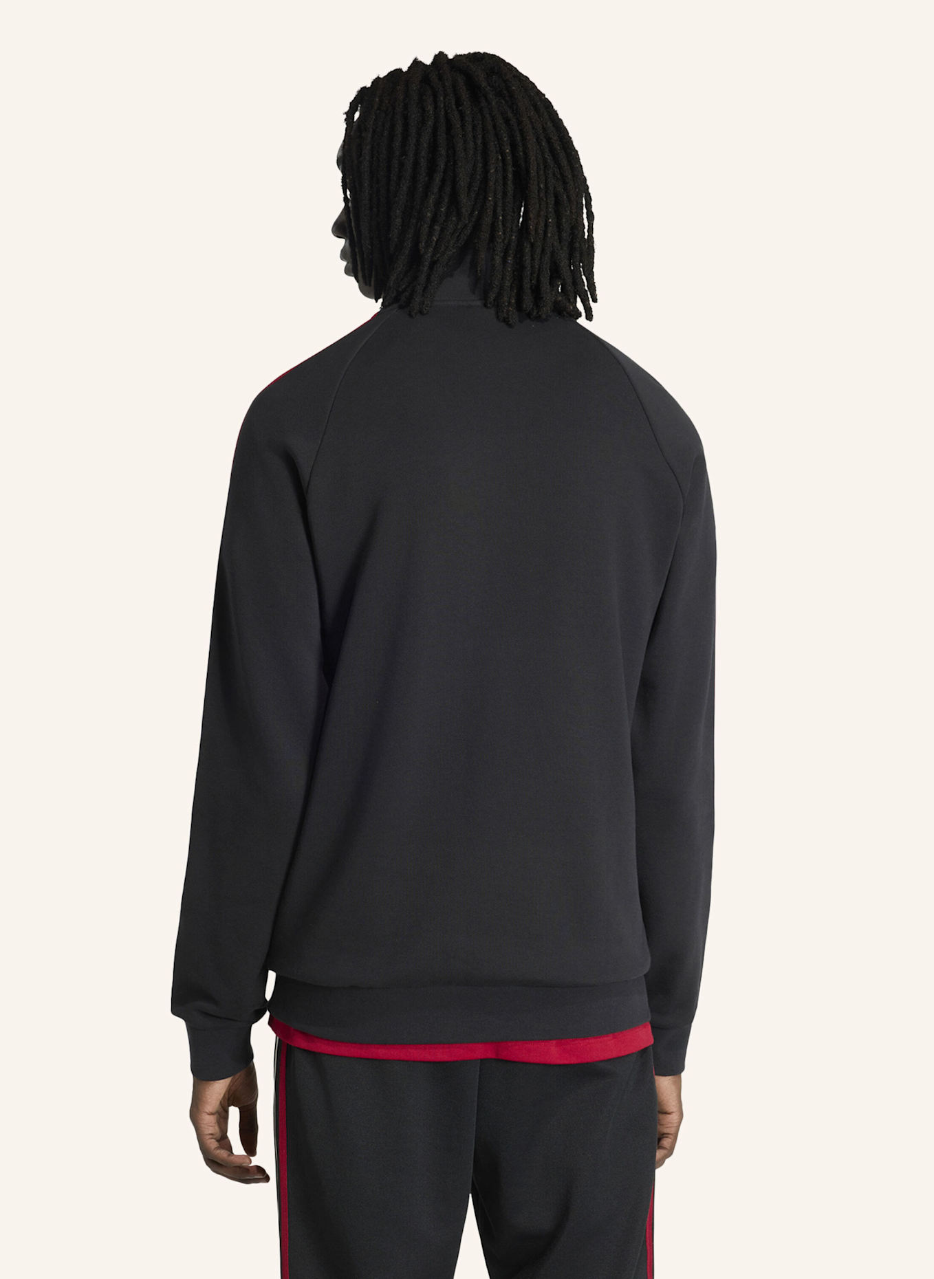 adidas MANCHESTER UNITED ORIGINALS HALF ZIP OBERTEIL: SCHWARZ