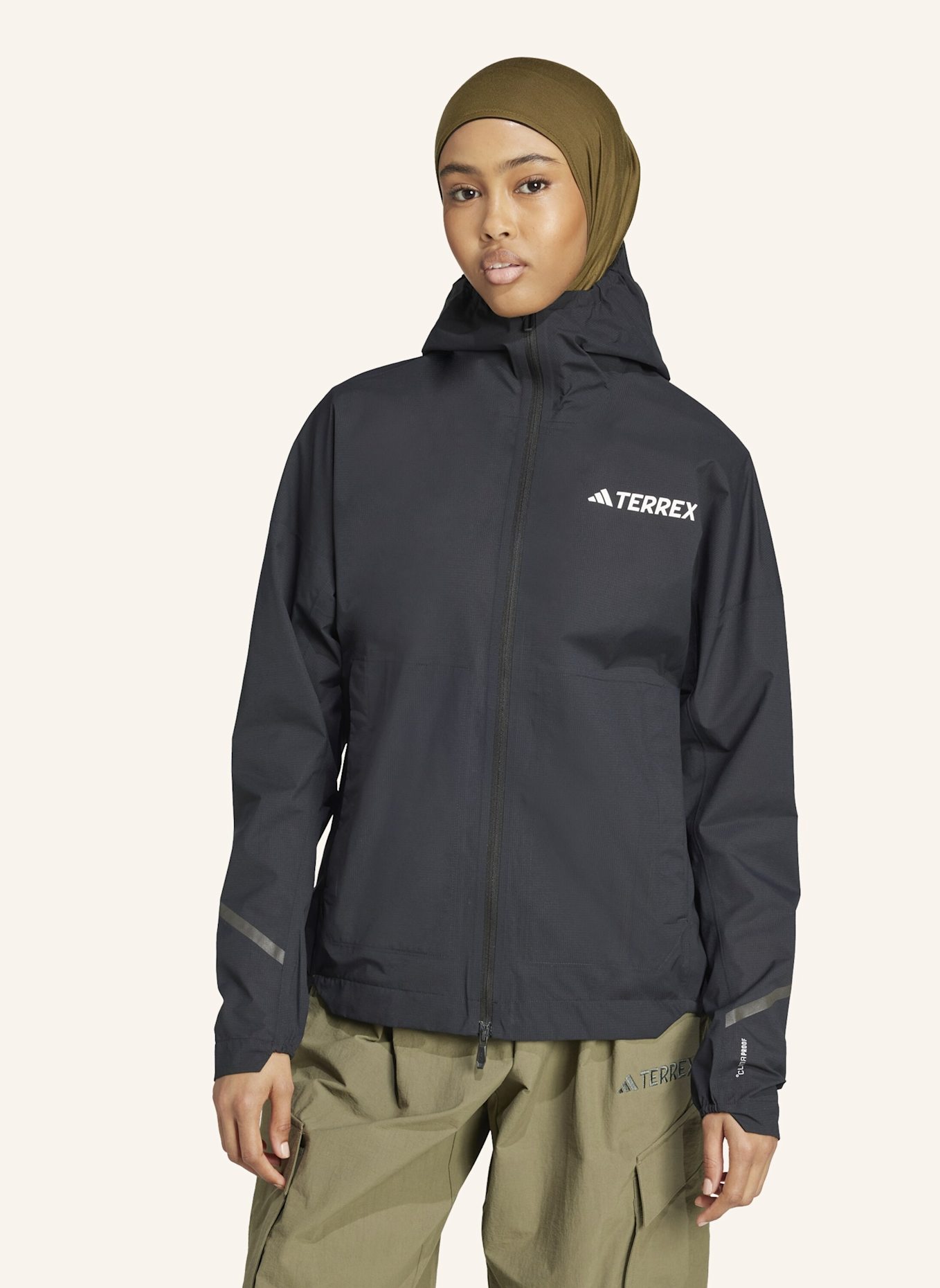 adidas TERREX TERREX XPERIOR 2.5 LAYER LIGHT CLIMAPROOF JACKE: SCHWARZ