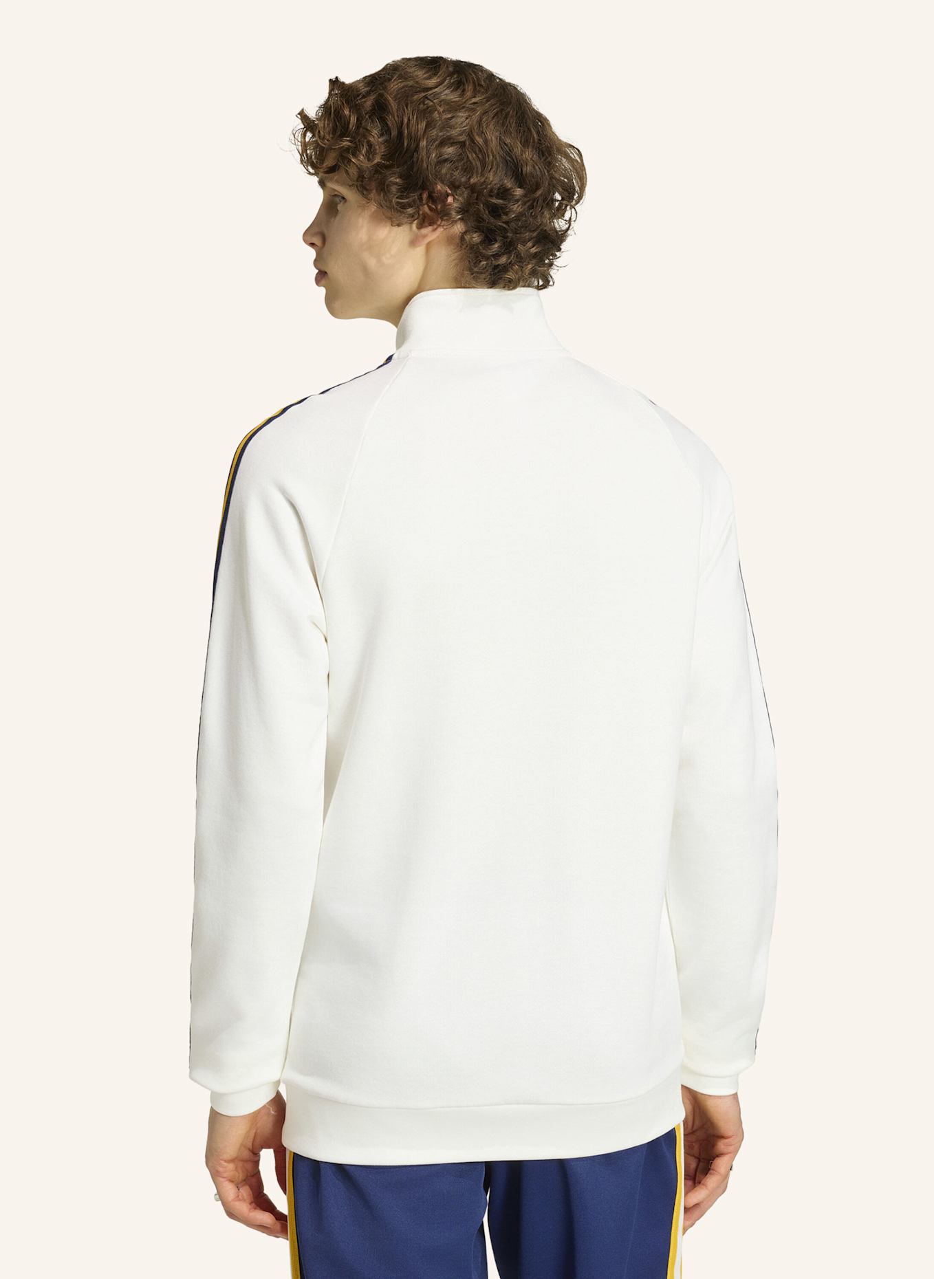 adidas REAL MADRID ORIGINALS HALF ZIP OBERTEIL: WEISS