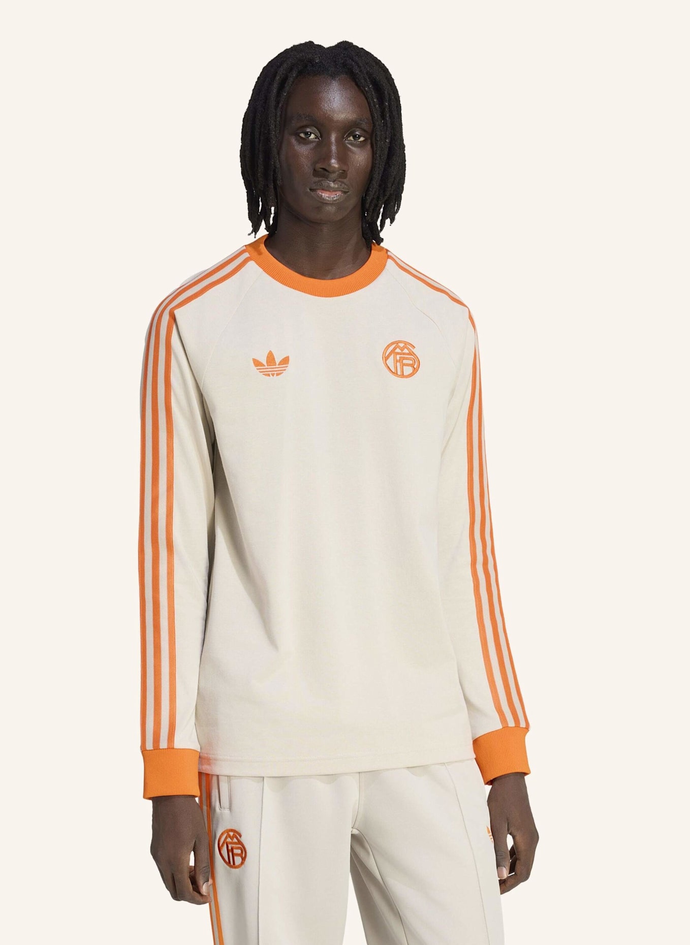 adidas FC BAYERN ORIGINALS T-SHIRT LANGÄRMELIG: BEIGE