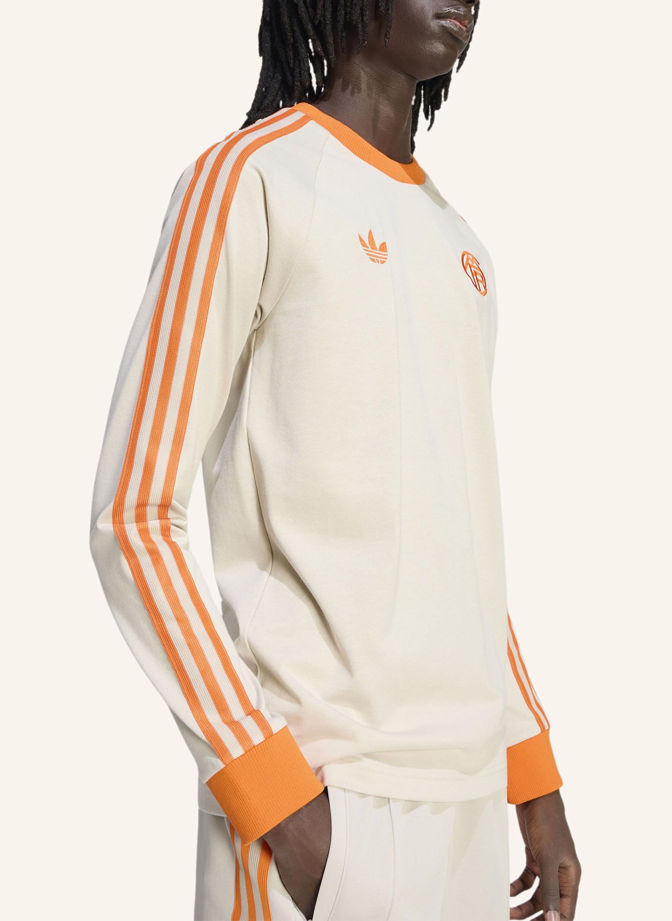 adidas FC BAYERN ORIGINALS T-SHIRT LANGÄRMELIG: BEIGE
