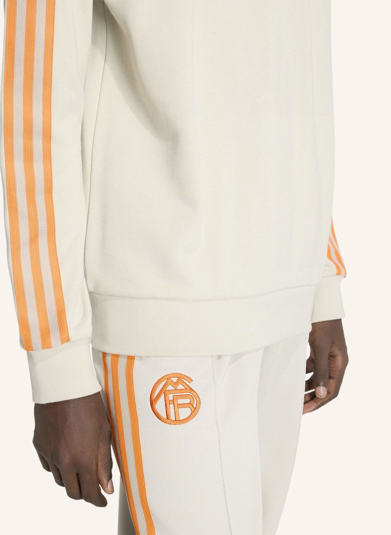 adidas FC BAYERN MÜNCHEN ORIGINALS TOP MIT REISSVERSCHLUSS BIS ZUR BRUST: BEIGE