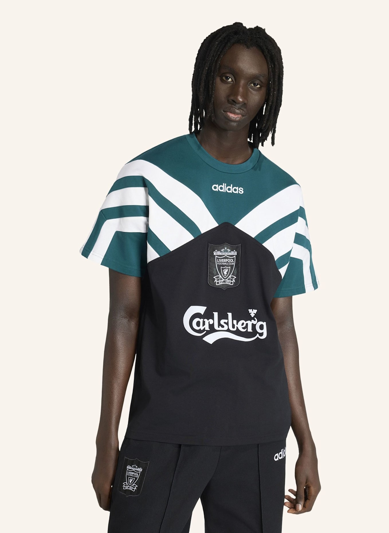 adidas FC LIVERPOOL TRIKOT 95: SCHWARZ/ GRÜN