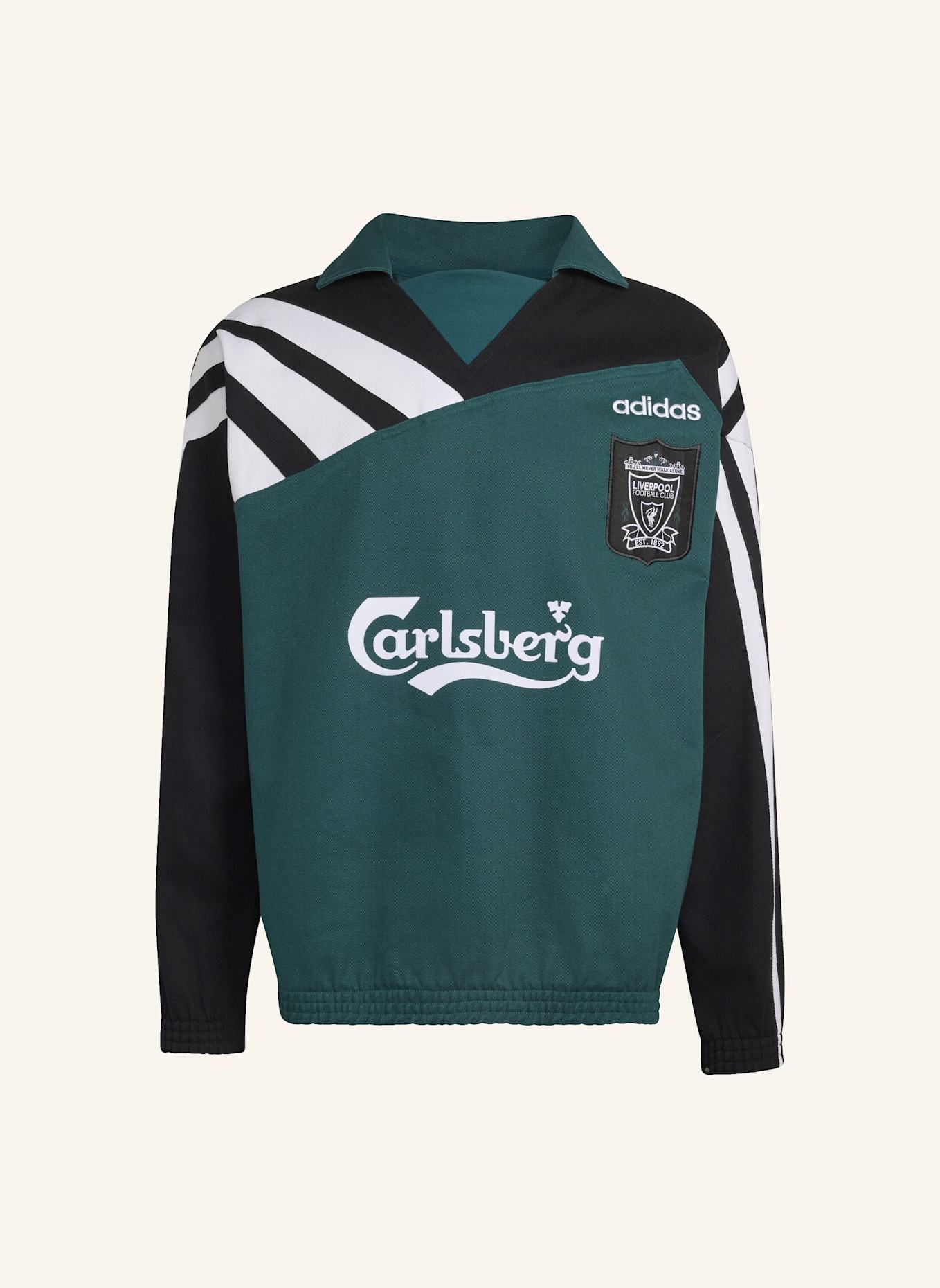 adidas FC LIVERPOOL DRILL TOP 95: GRÜN/ SCHWARZ