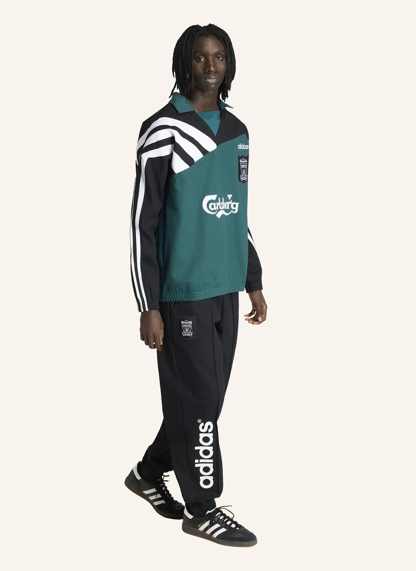 adidas FC LIVERPOOL DRILL TOP 95: GRÜN/ SCHWARZ