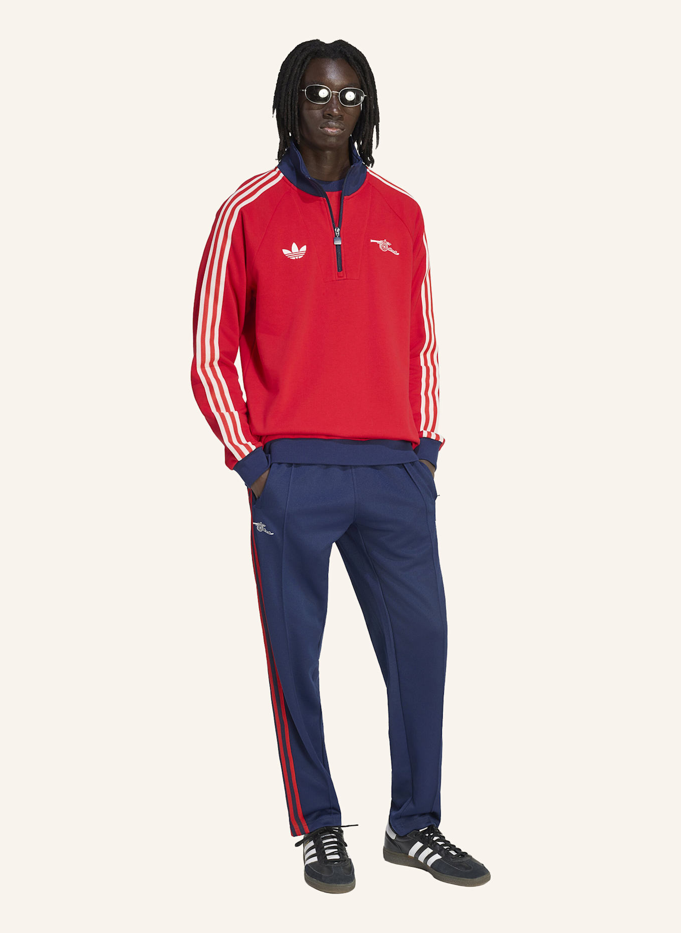adidas ARSENAL FC OG HALF ZIP OBERTEIL: ROT